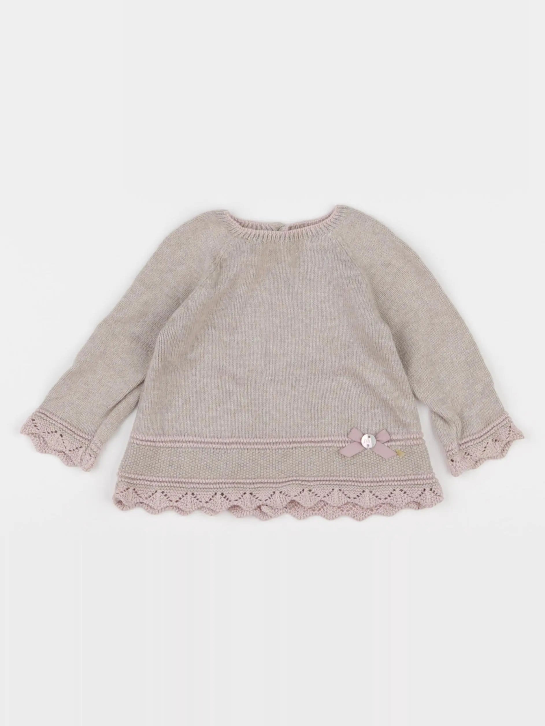 Paz Rodriguez - pull marron - 4/6 mois