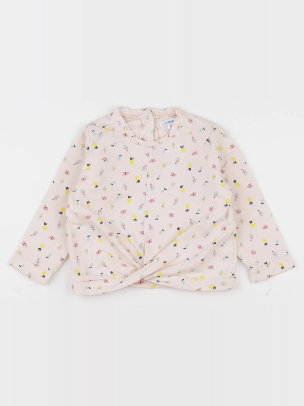 Vertbaudet - sweat rose - 24 mois