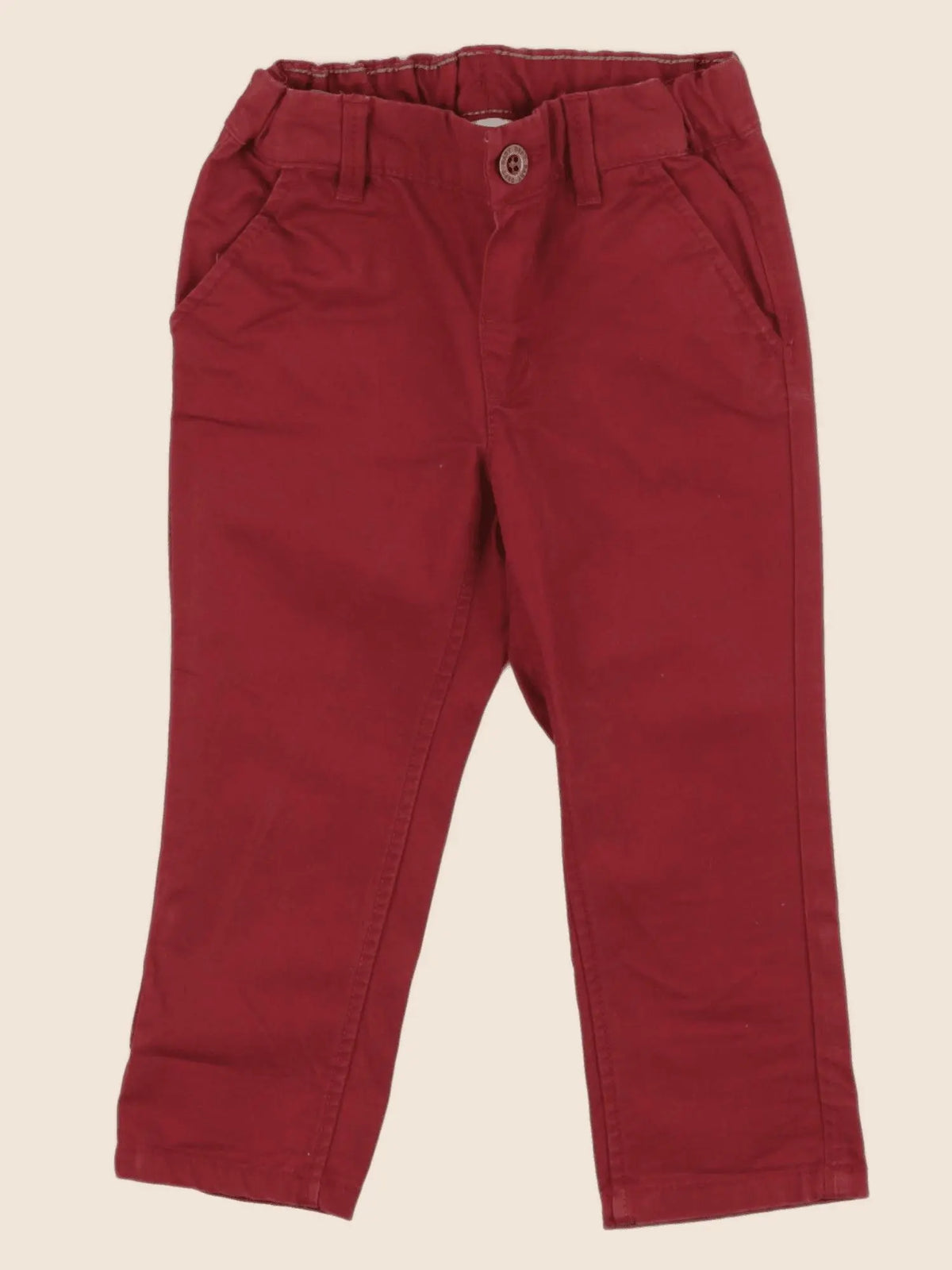 H&M - pantalon rouge - 12/18 mois