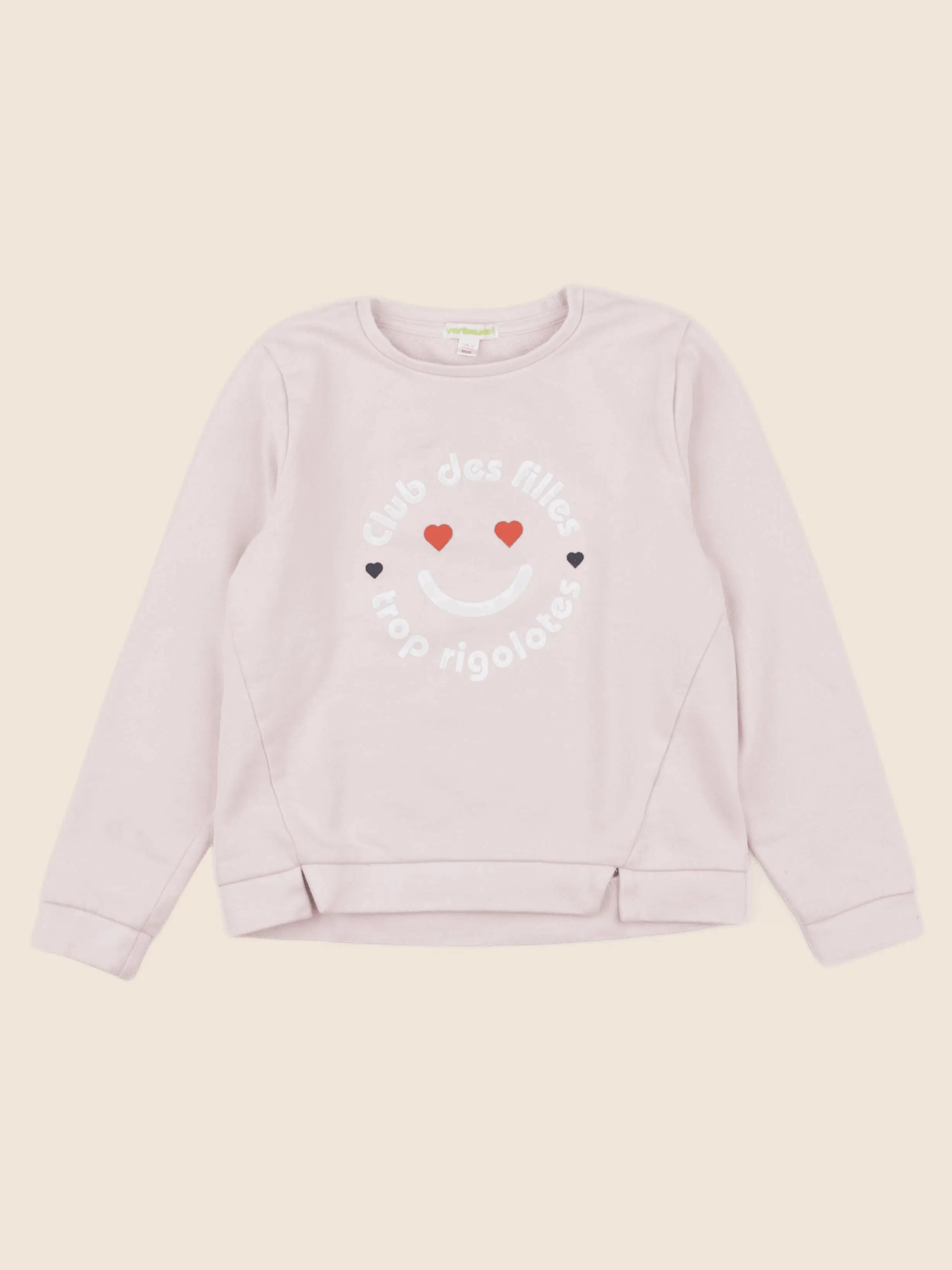 Vertbaudet - sweat rose - 8 ans