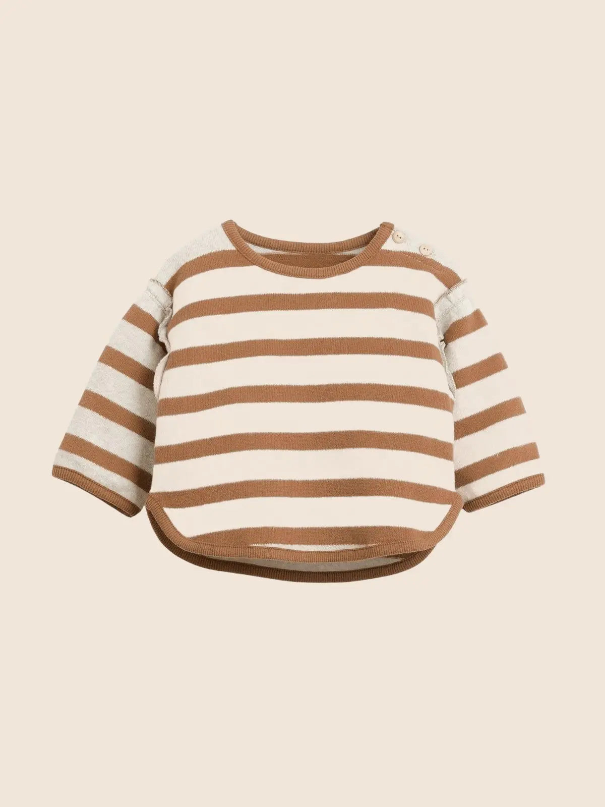 Sweat marron, beige