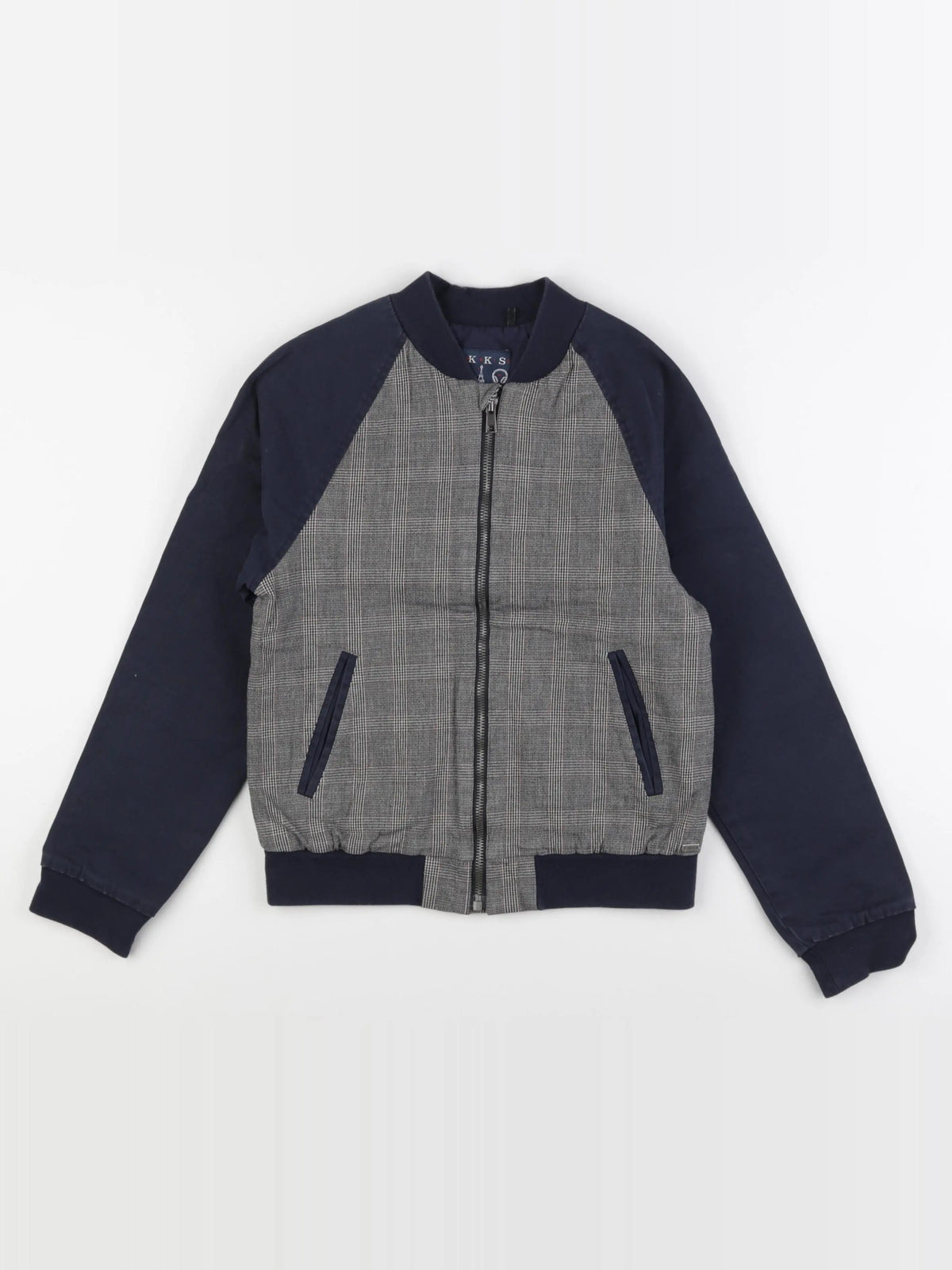 IKKS - veste imprimé au dos bleu, gris - 10 ans