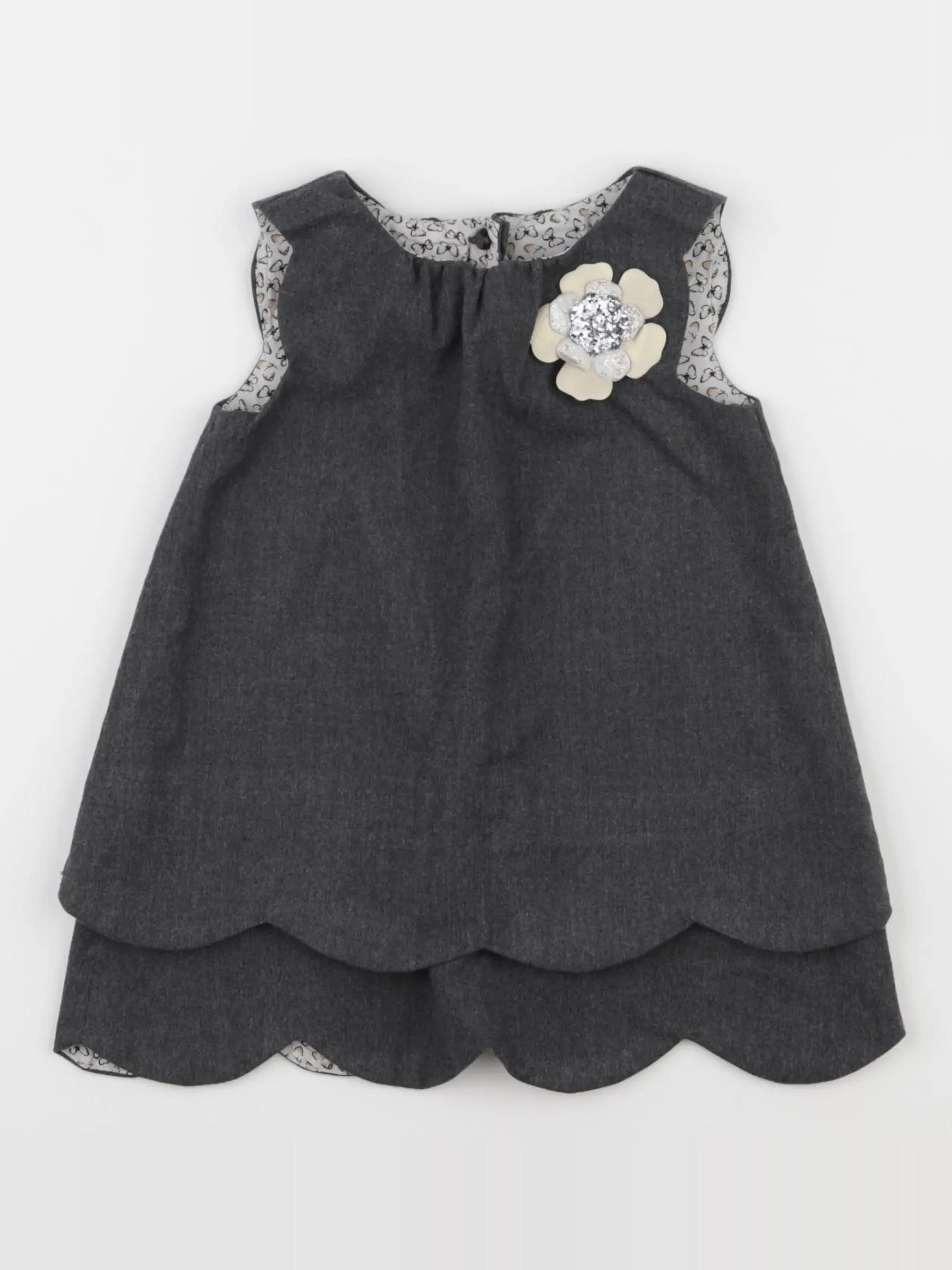 Zara - robe gris - 12/18 mois