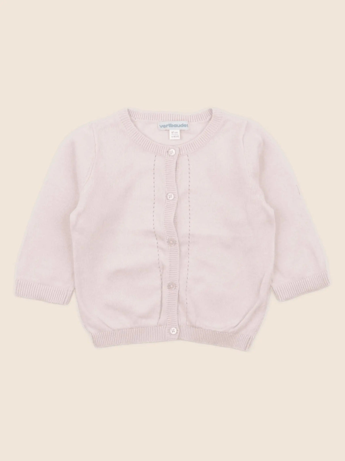 Vertbaudet - gilet rose - 6 mois