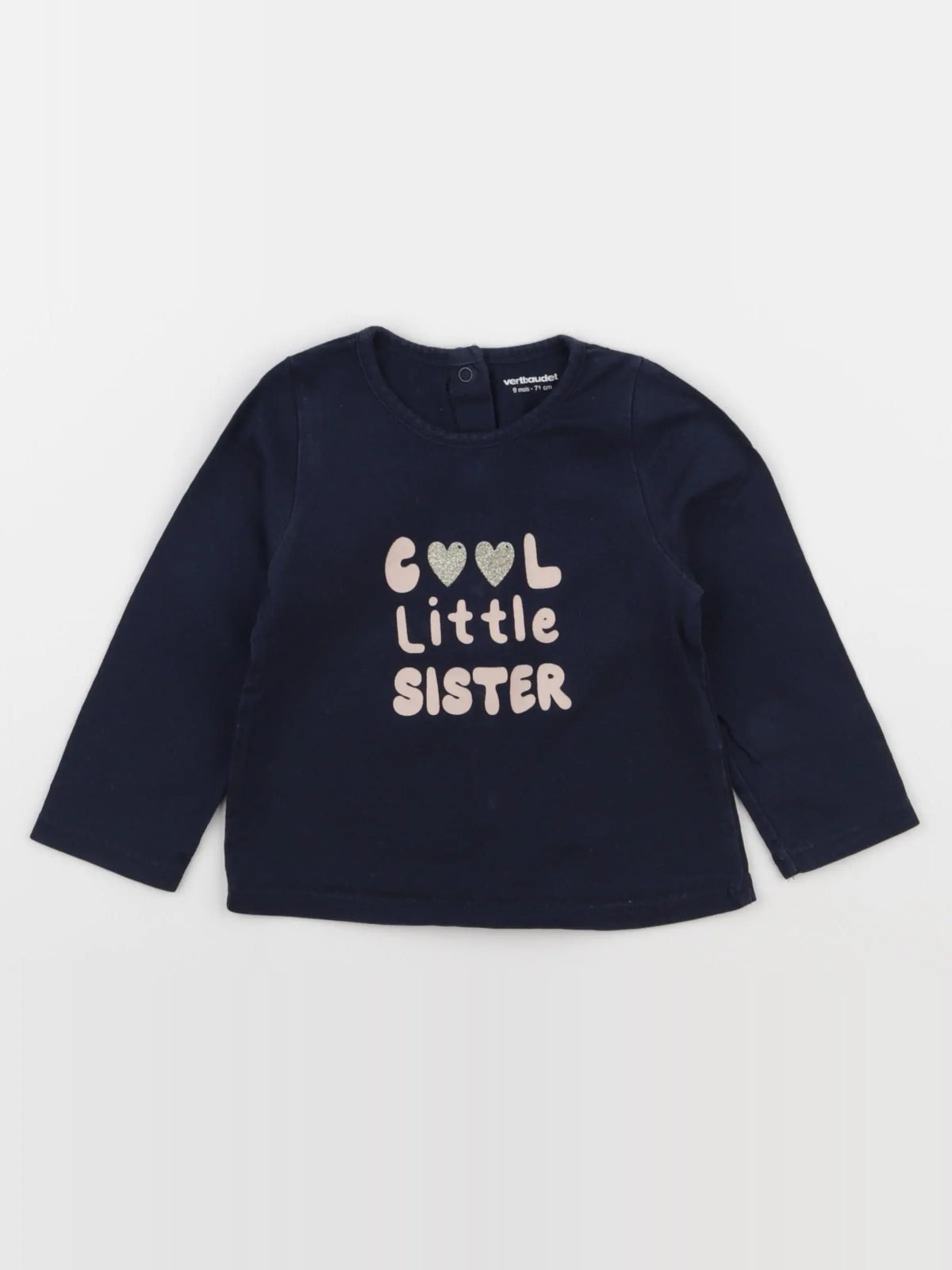 Vertbaudet - tee-shirt bleu - 9 mois