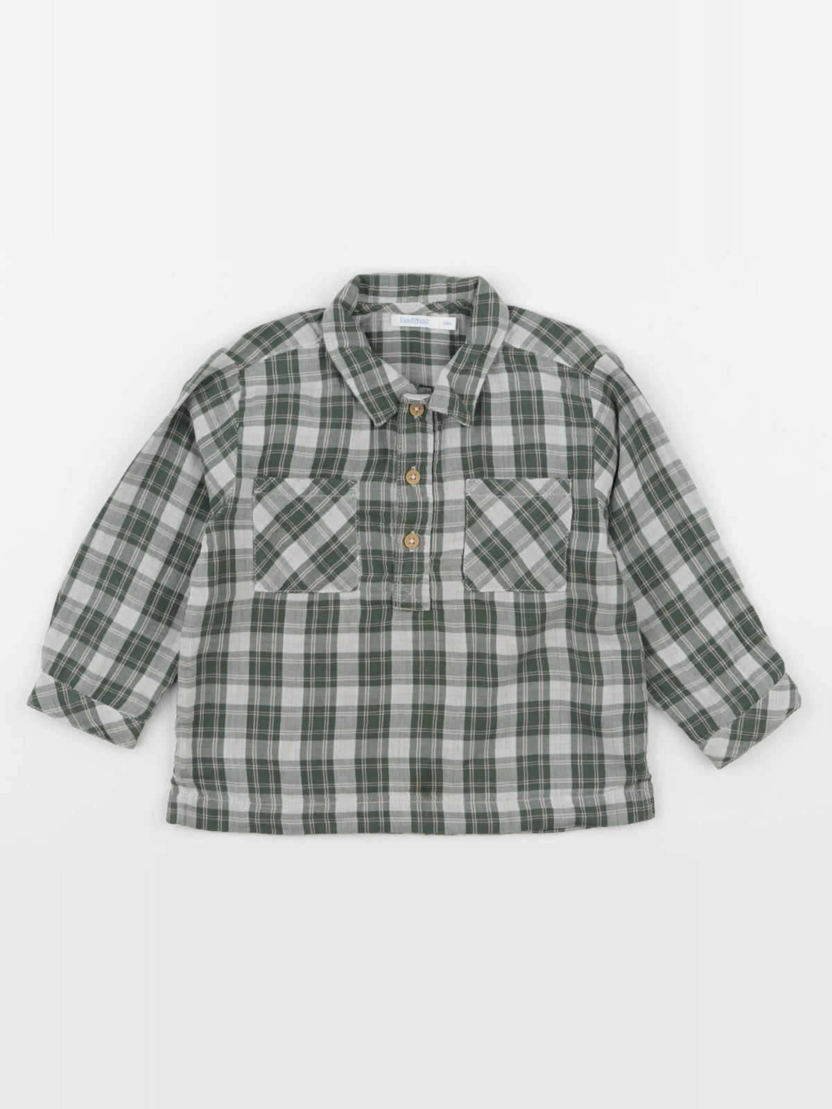 Boutchou - chemise vert - 24 mois