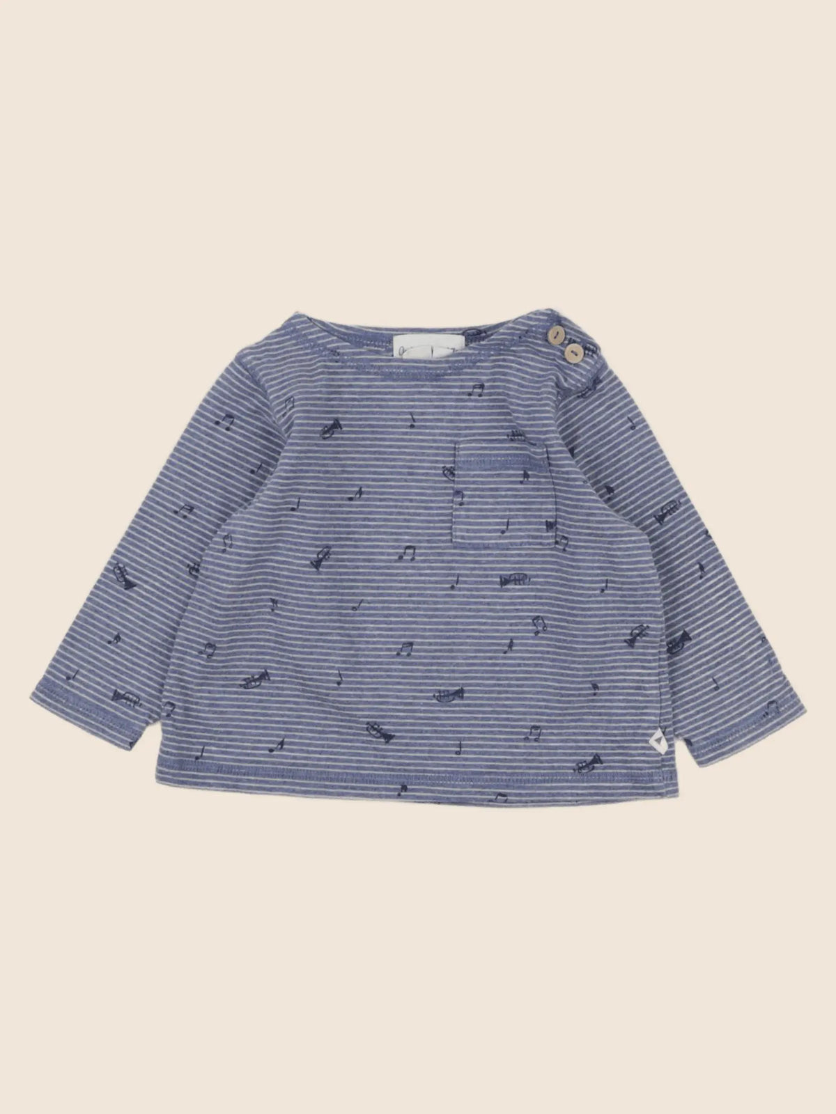 Arsène et les pipelettes - tee-shirt bleu - 6 mois