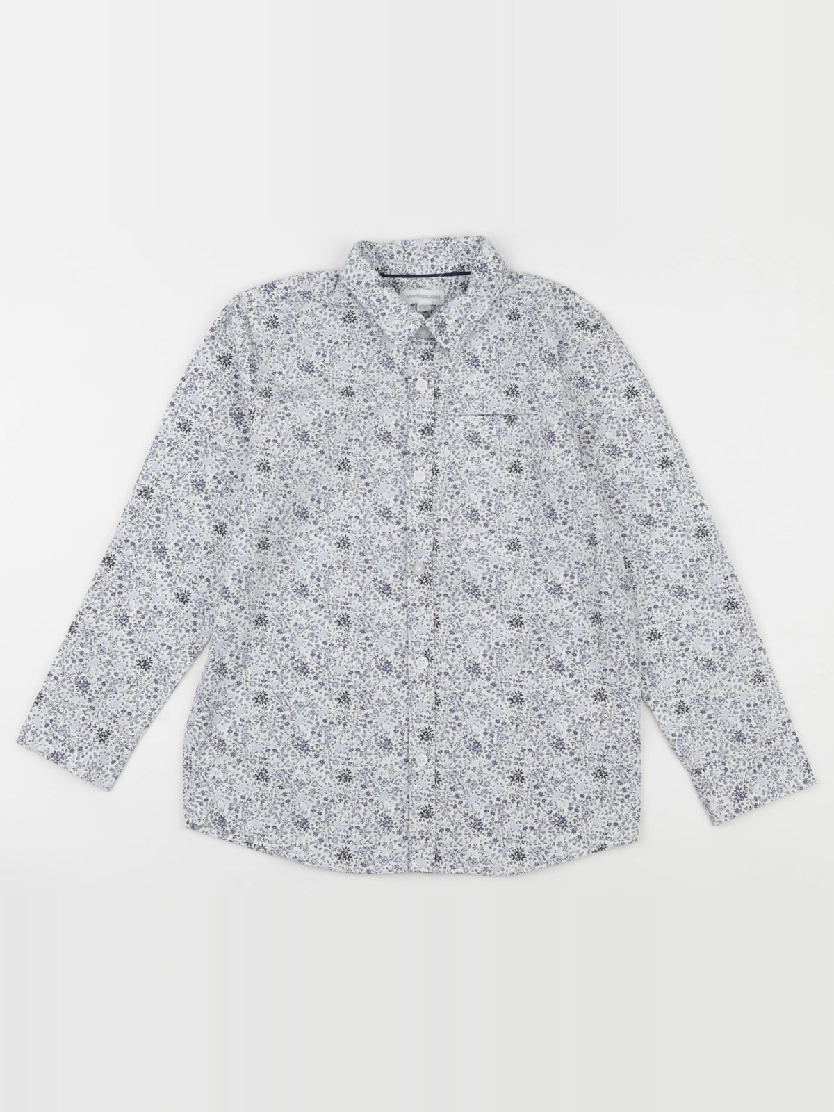 Vertbaudet - chemise bleu, blanc - 8 ans