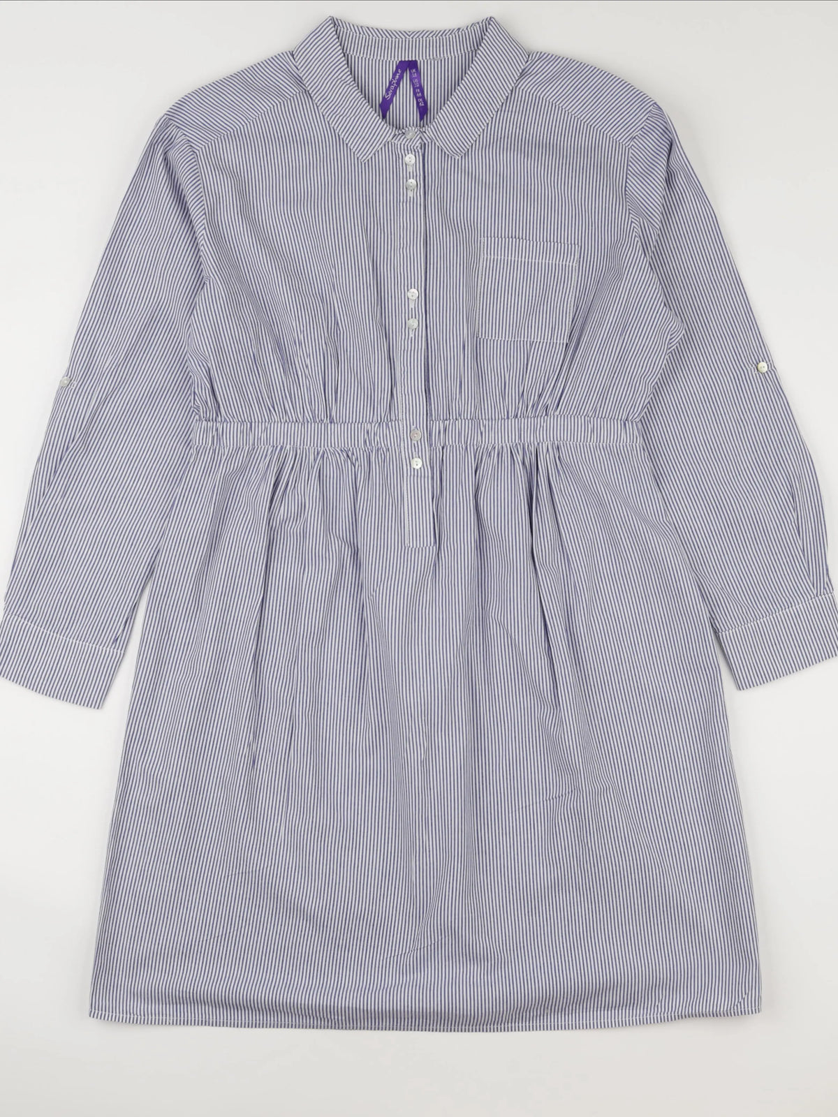 Seraphine - robe grossesse bleu, blanc - 44