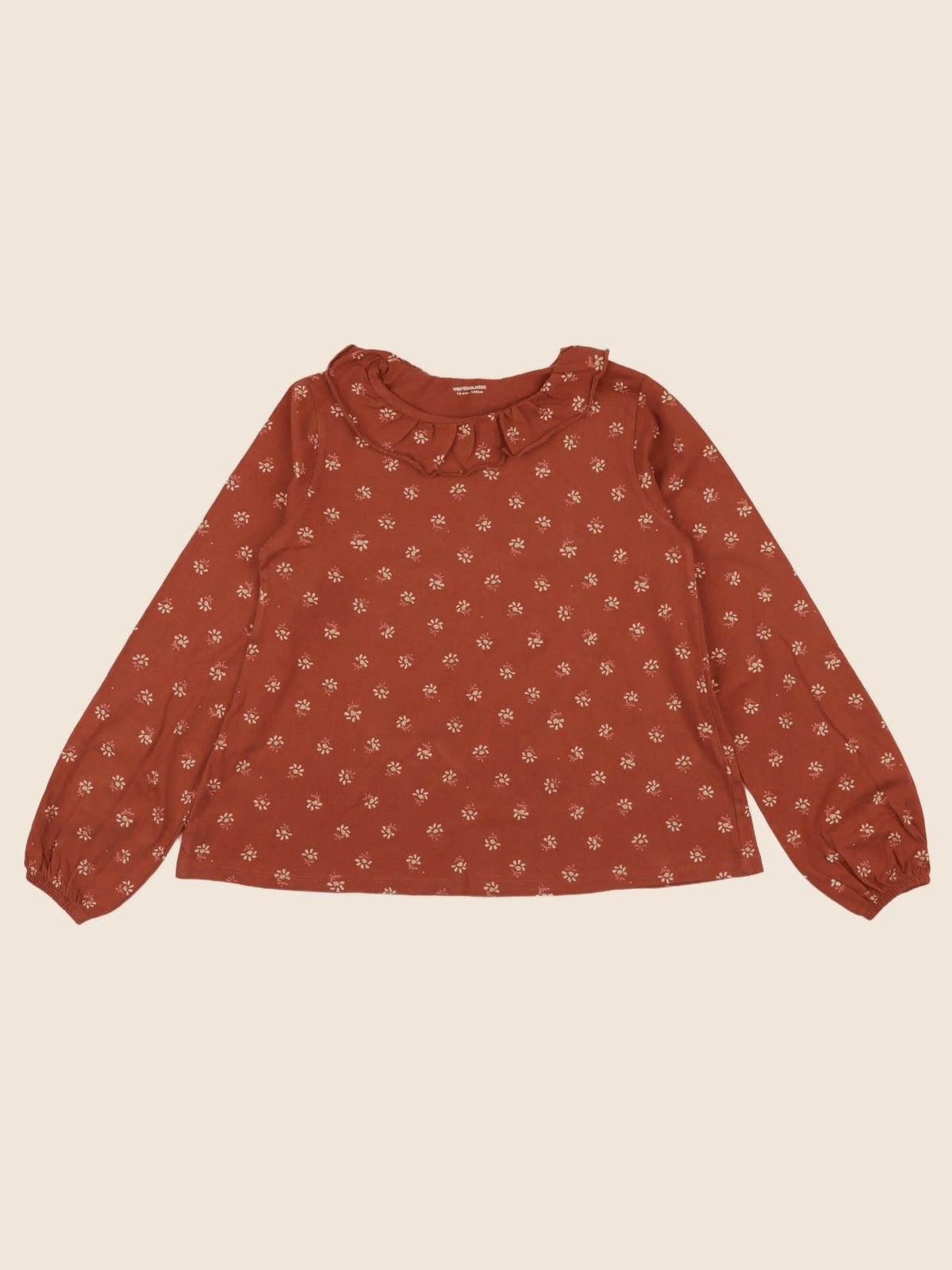 Vertbaudet - tee-shirt marron, or - 10 ans