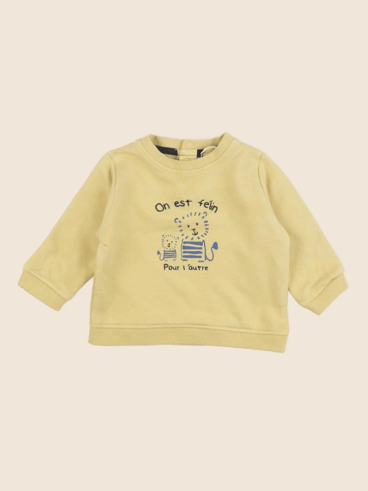 Tape à l'oeil - sweat jaune - 6 mois
