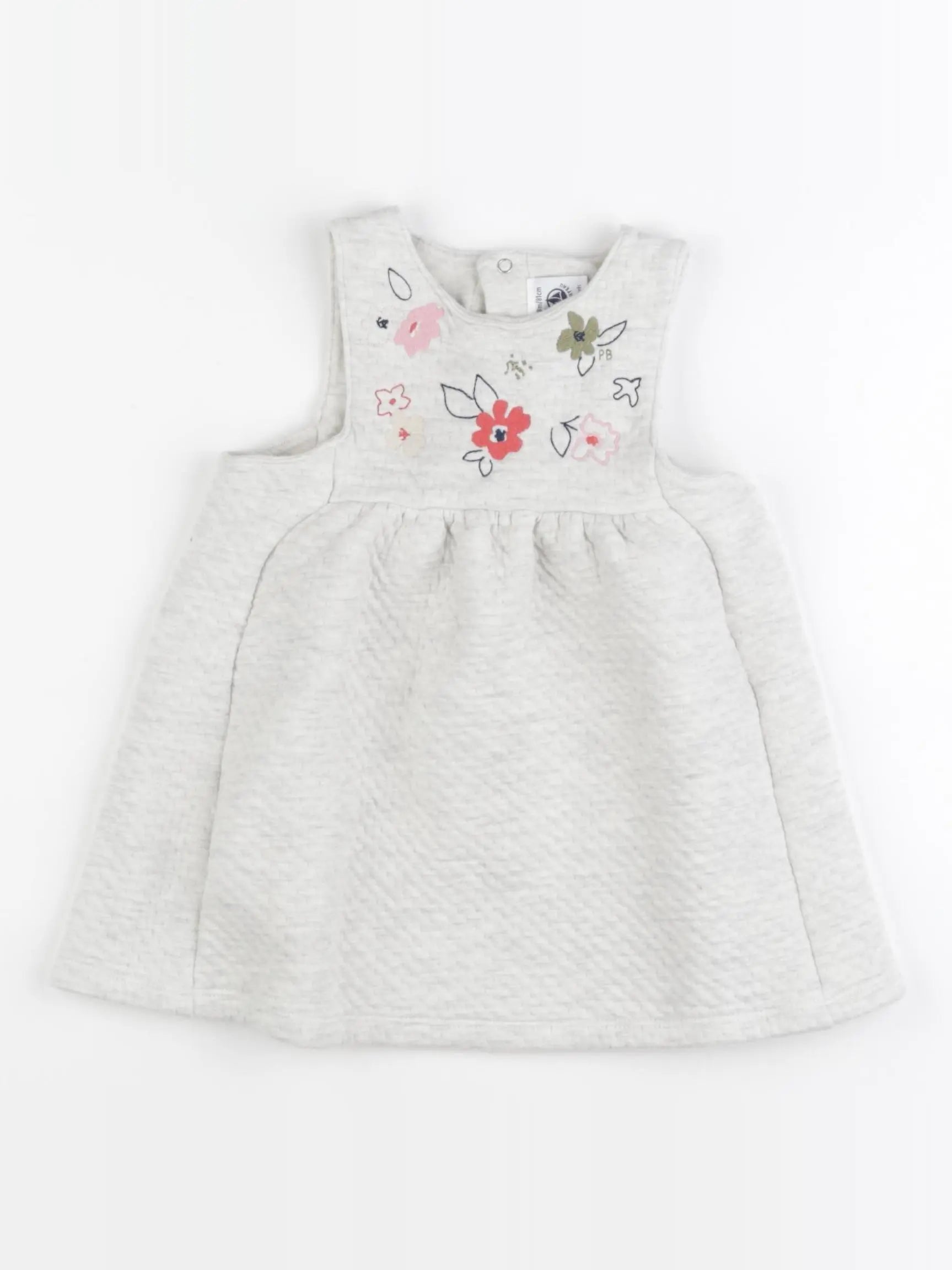 Petit Bateau - robe gris - 18 mois