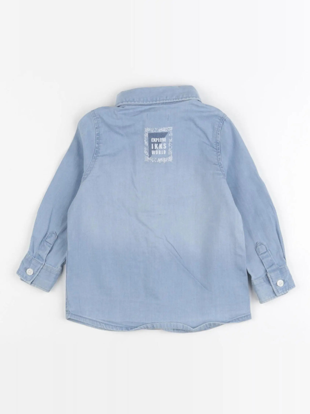 IKKS - chemise imprimé au dos bleu - 12 mois