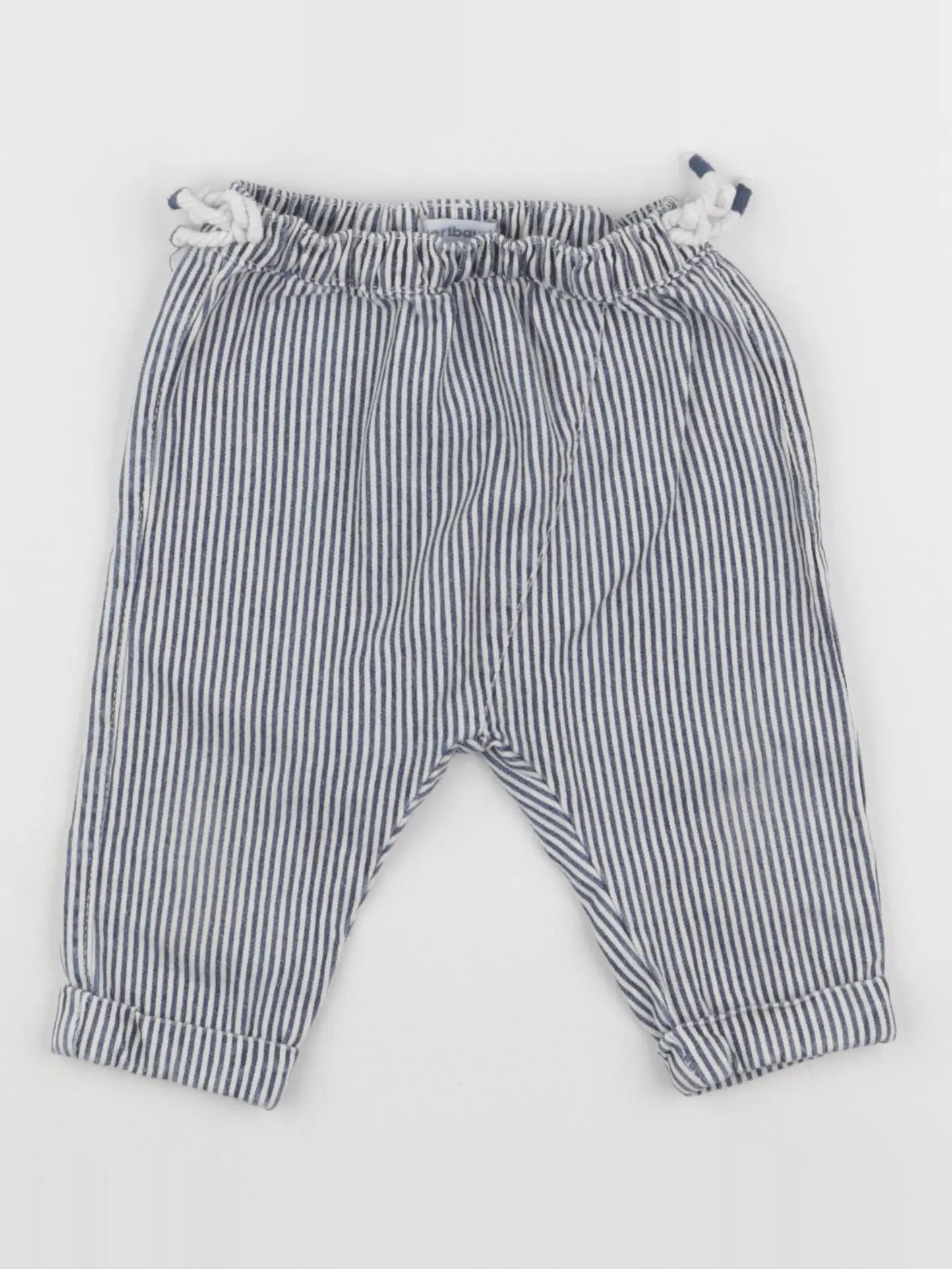 Vertbaudet - pantalon bleu - 6 mois
