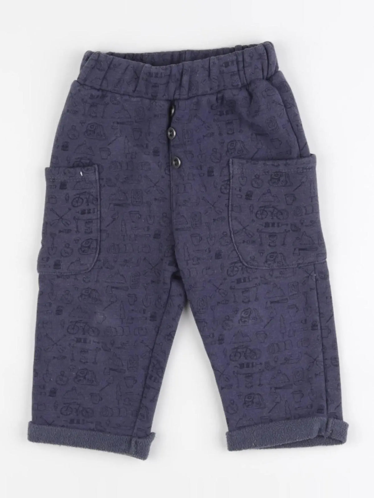 Vertbaudet - pantalon bleu - 9 mois