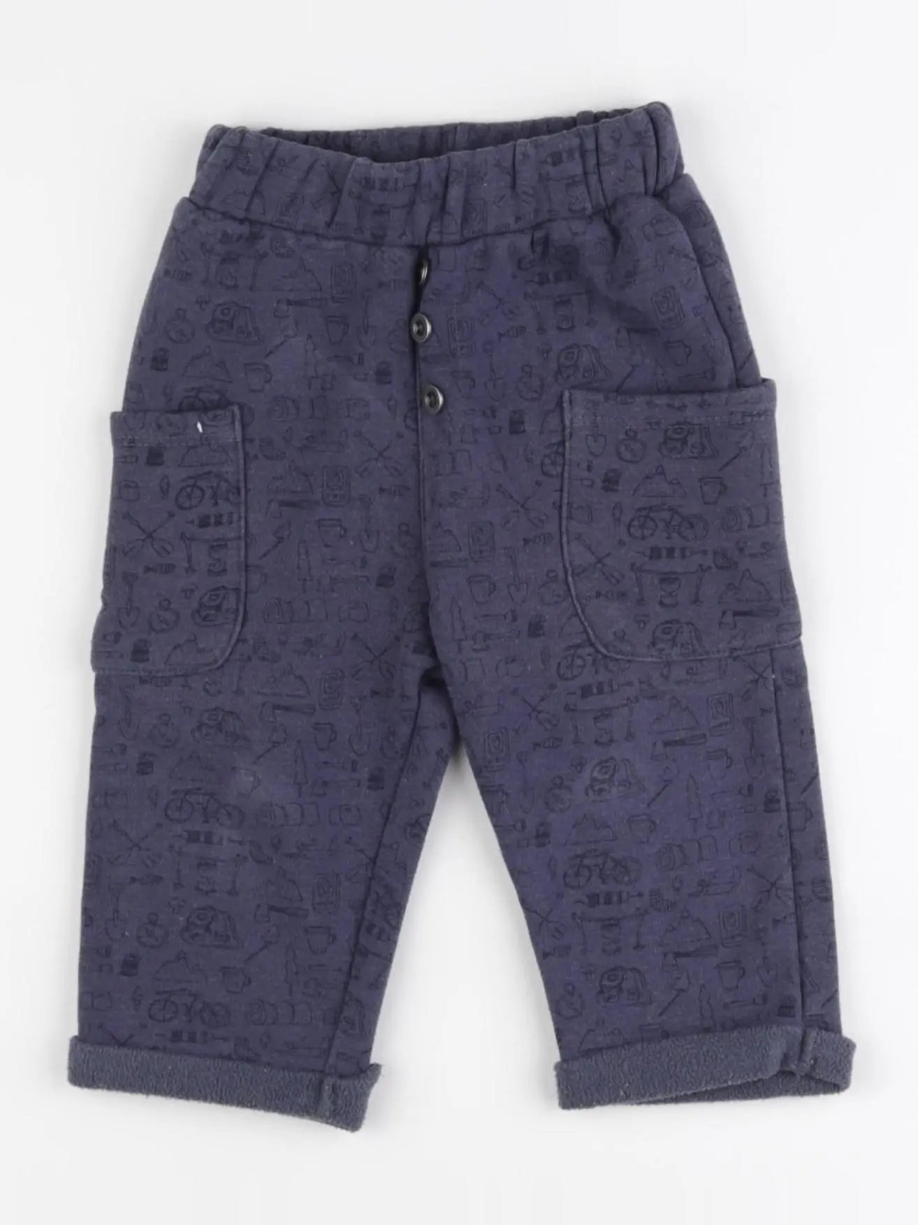 Vertbaudet - pantalon bleu - 9 mois