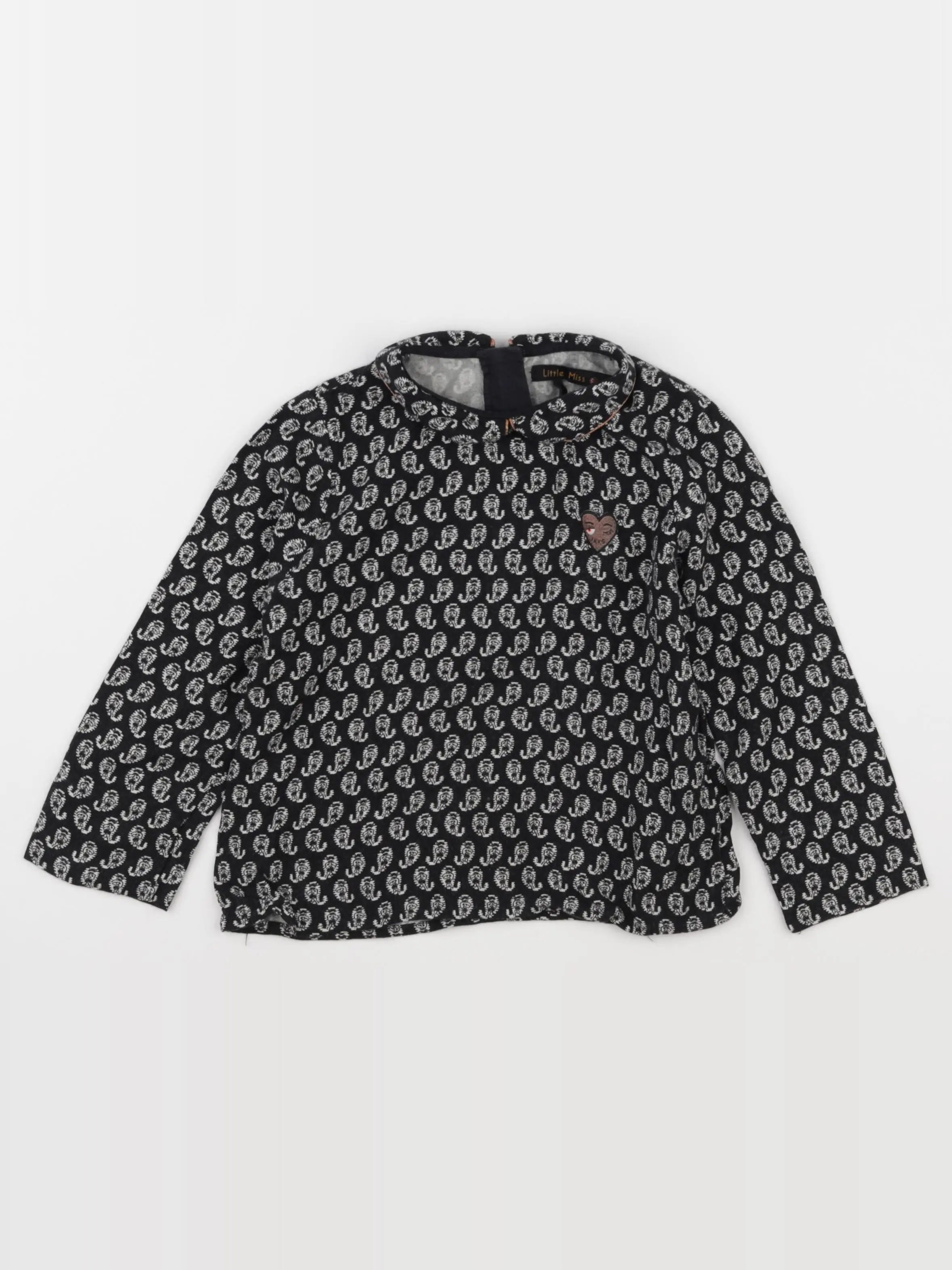 IKKS - blouse noir, blanc - 3 ans