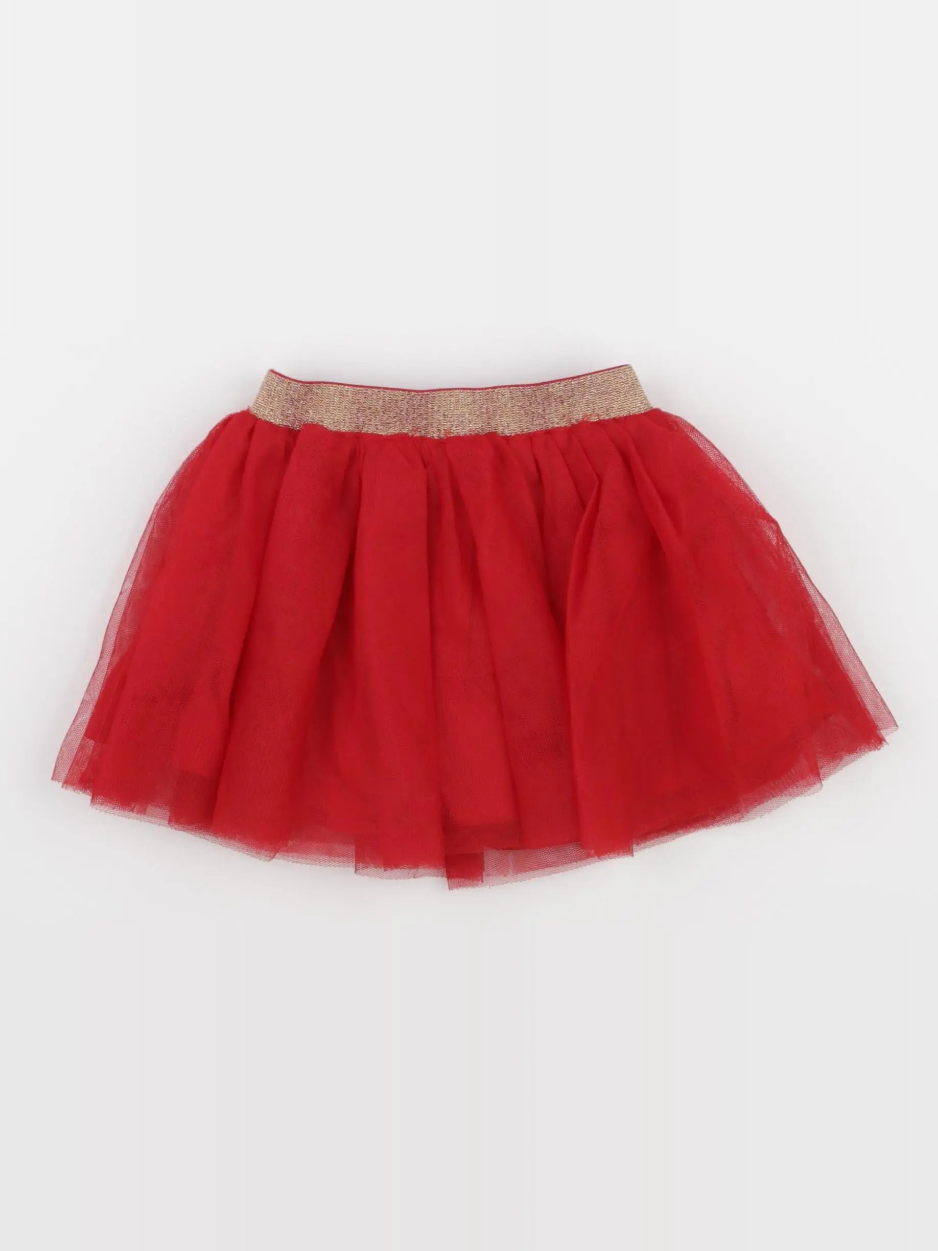 Vertbaudet - jupe rouge - 18 mois