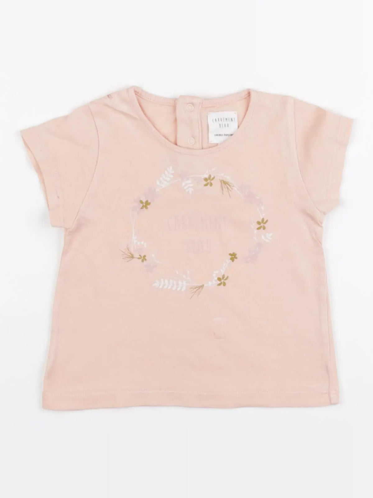 Carrément Beau - tee-shirt orange - 12 mois