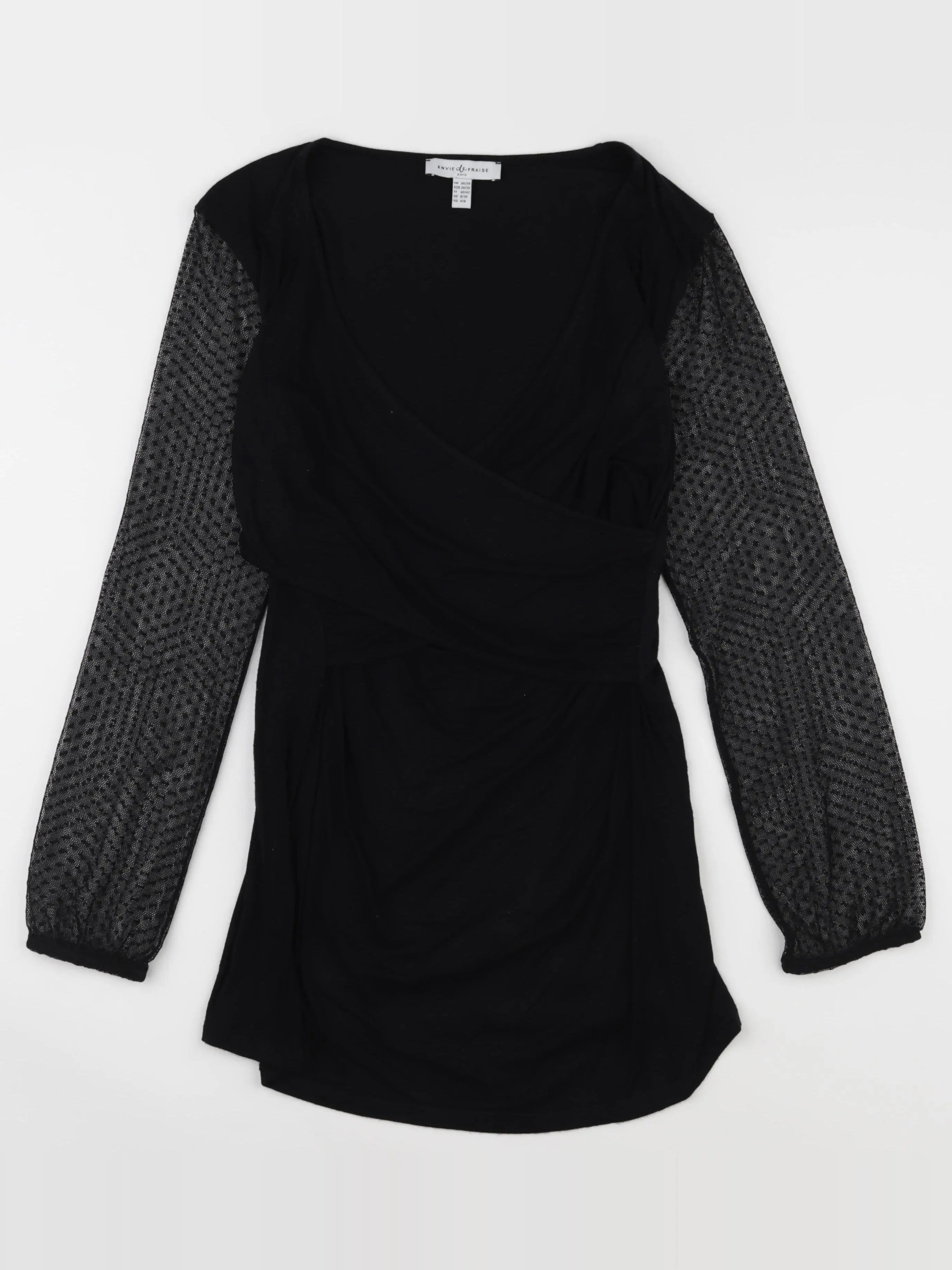 Envie de fraise - tee-shirt grossesse, allaitement, noir - 36 à 38