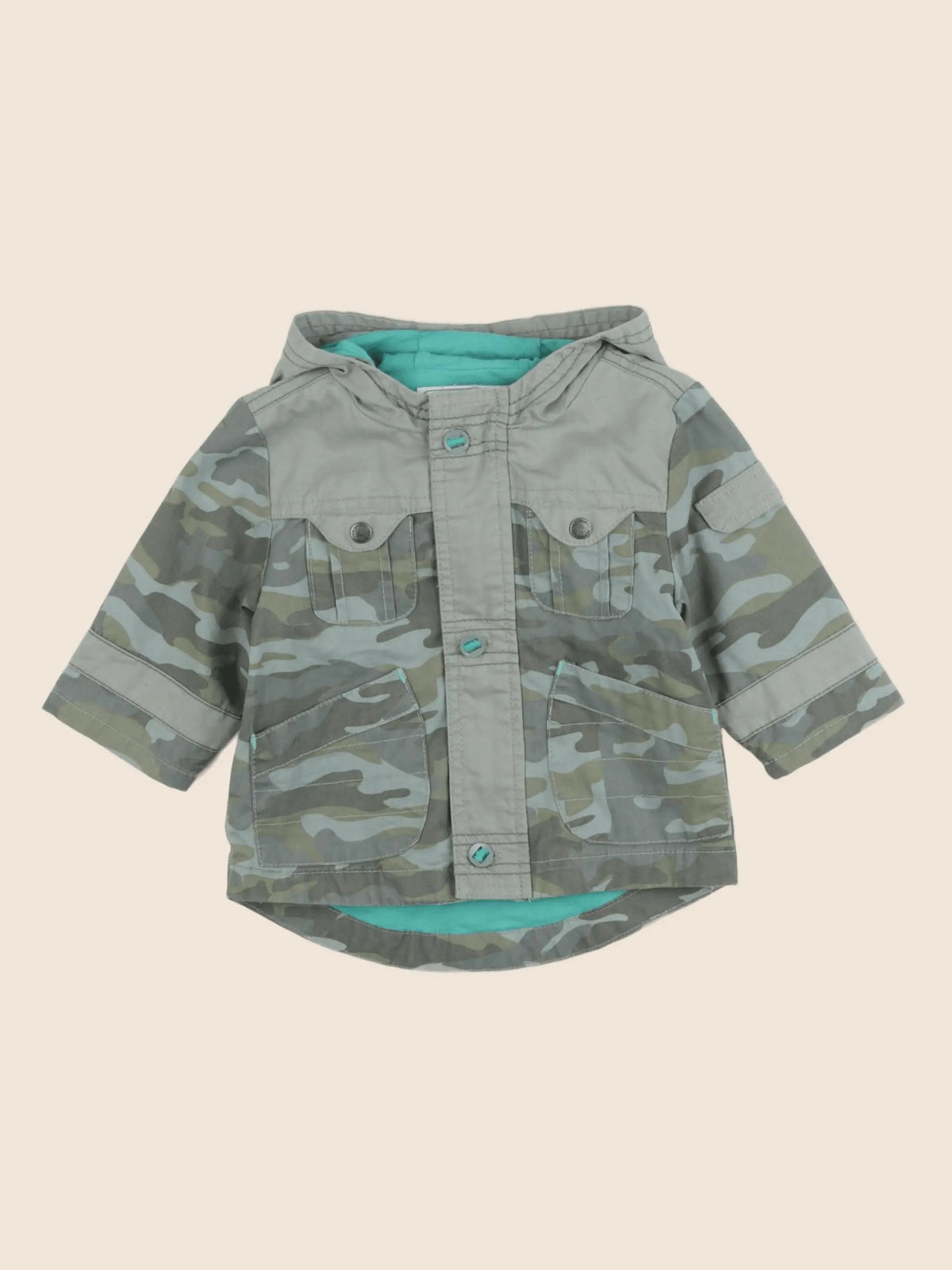Vertbaudet - veste vert - 9 mois