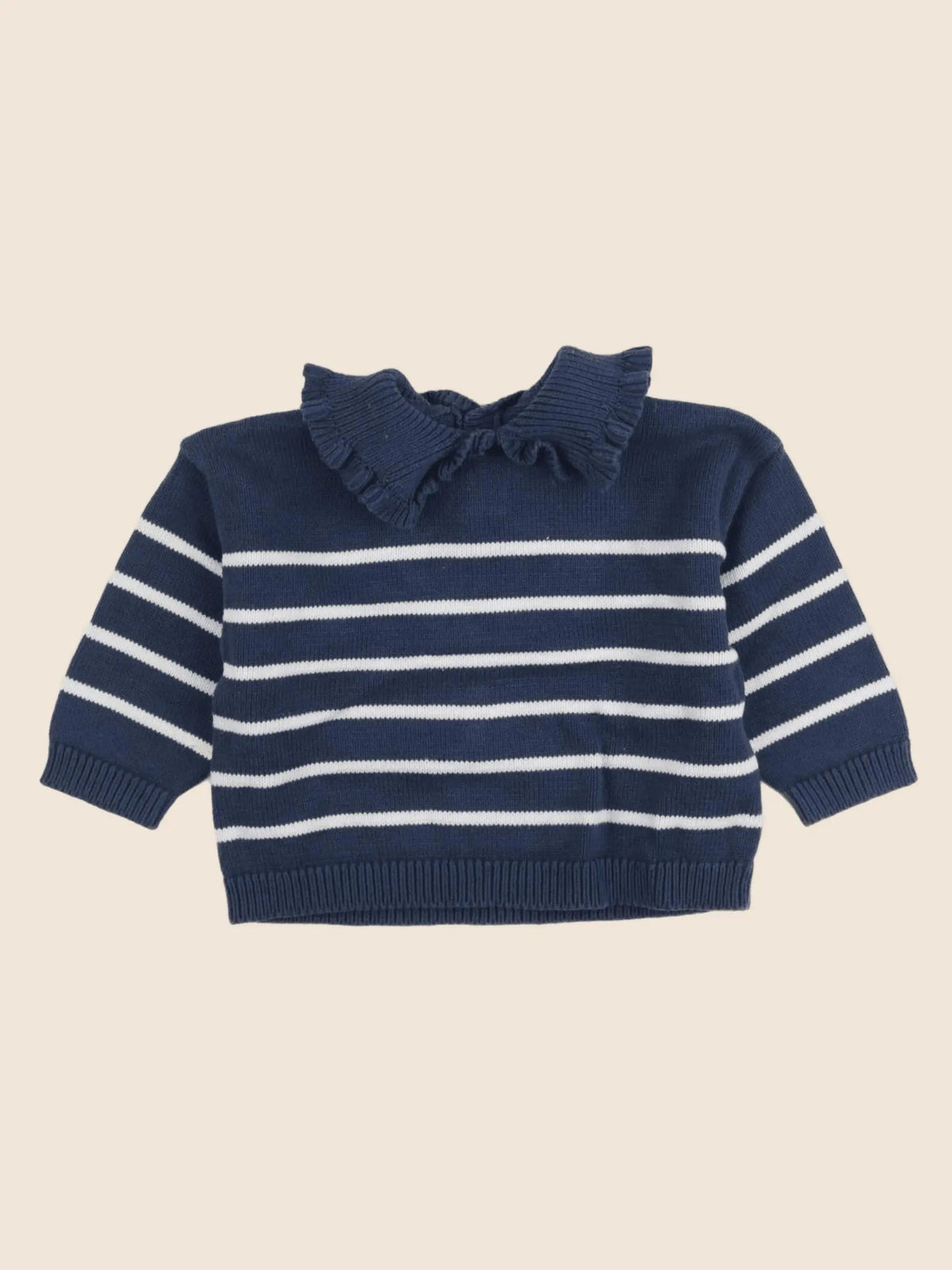 Vertbaudet - pull bleu - 12 mois