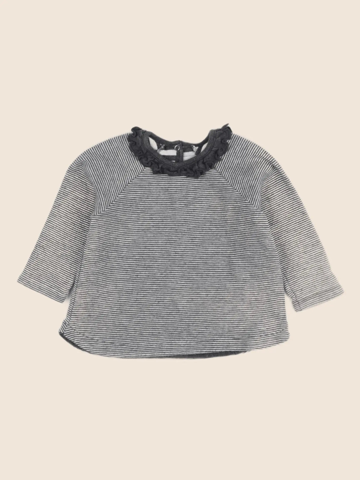 Petit Bateau - tee-shirt gris - 12 mois