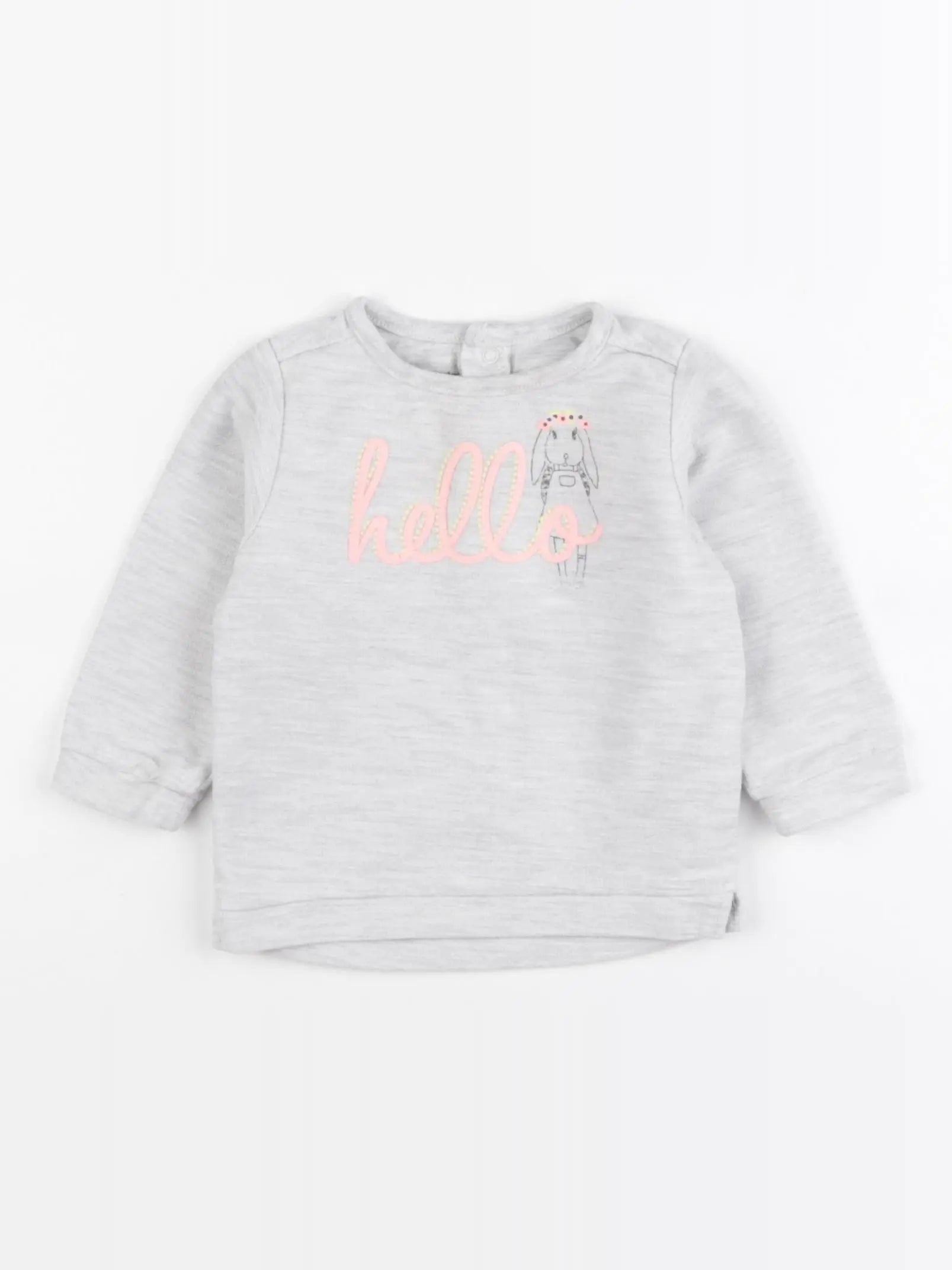 Vertbaudet - sweat gris - 6 mois