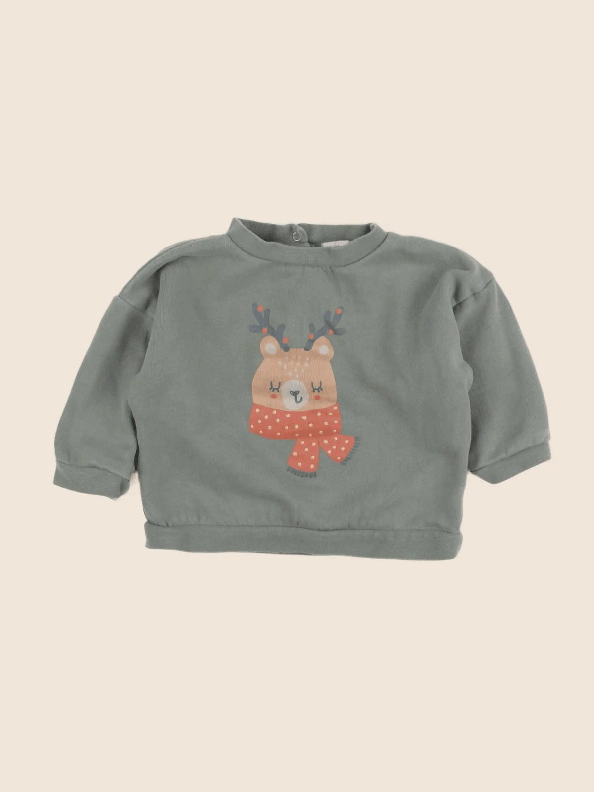 Vertbaudet - sweat vert - 12 mois