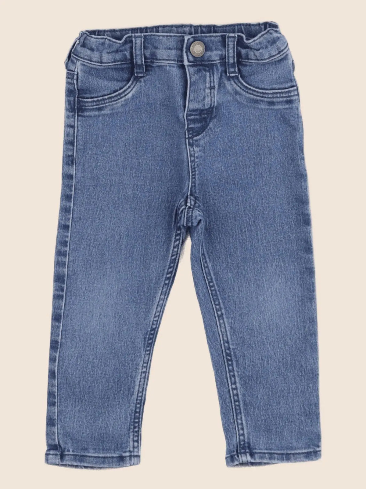 H&M - jean bleu - 9/12 mois