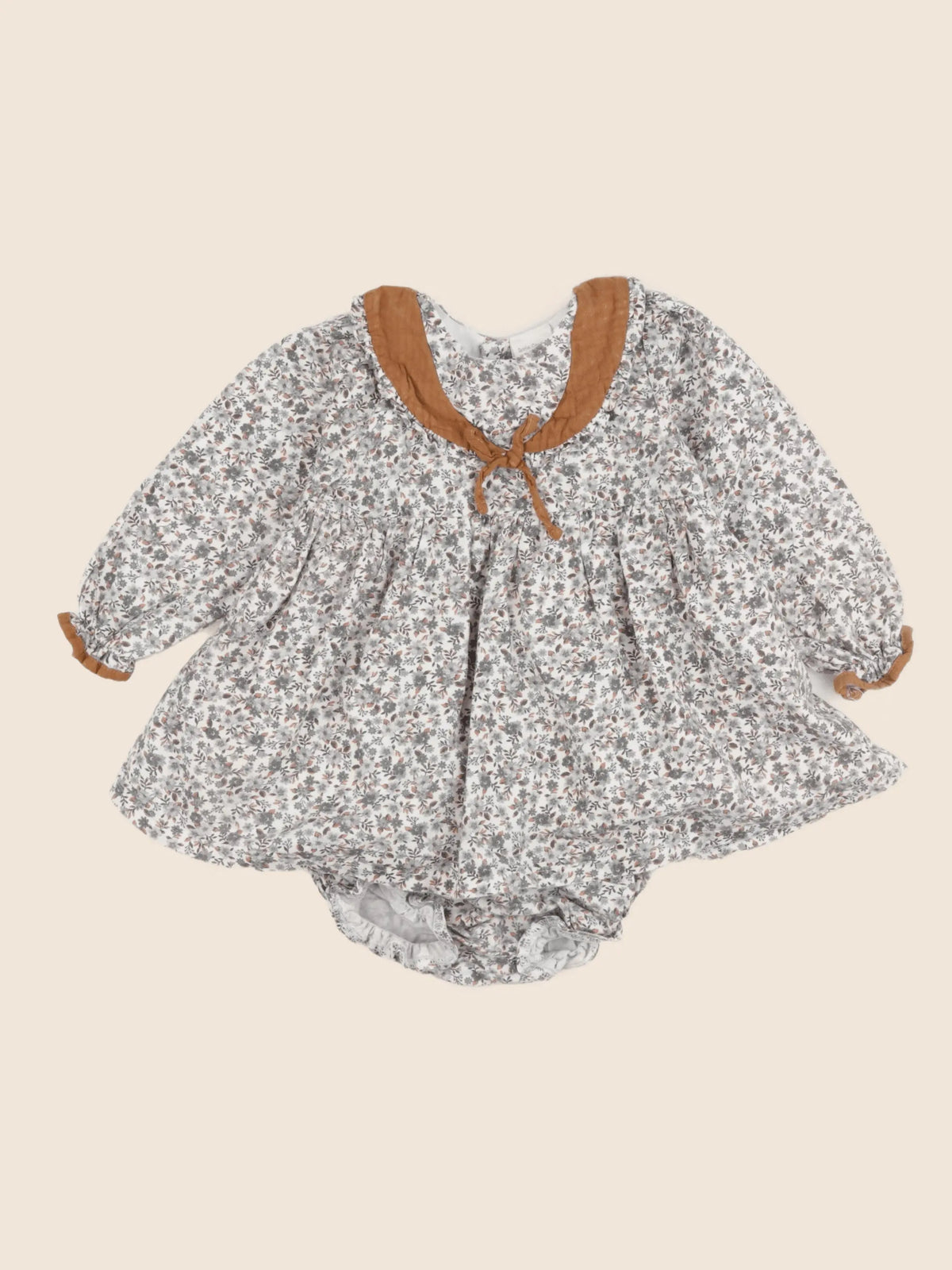 Dona Carmen - robe gris, marron - 24 mois