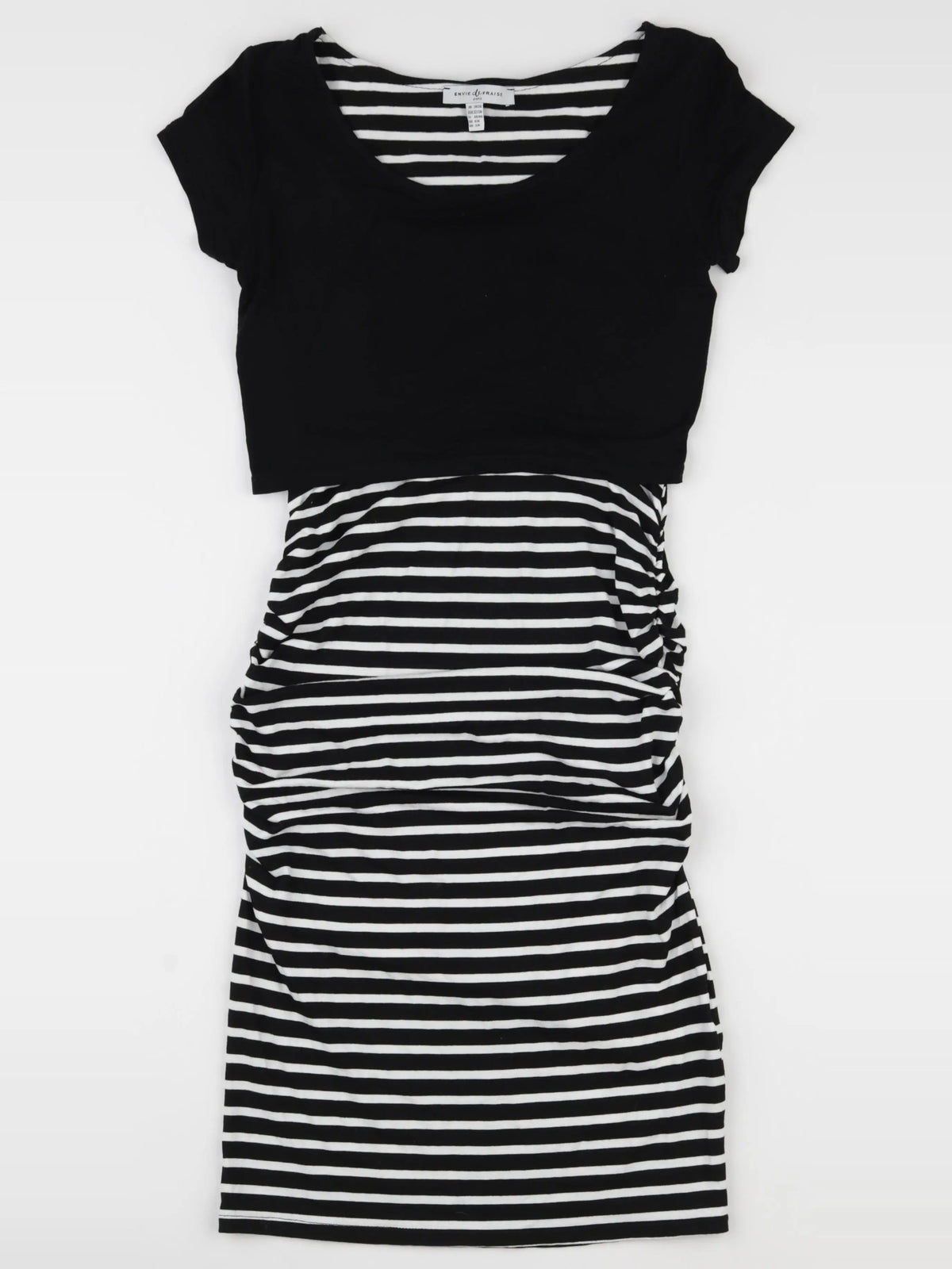 Envie de fraise - robe grossesse, allaitement noir, blanc - 34 à 36