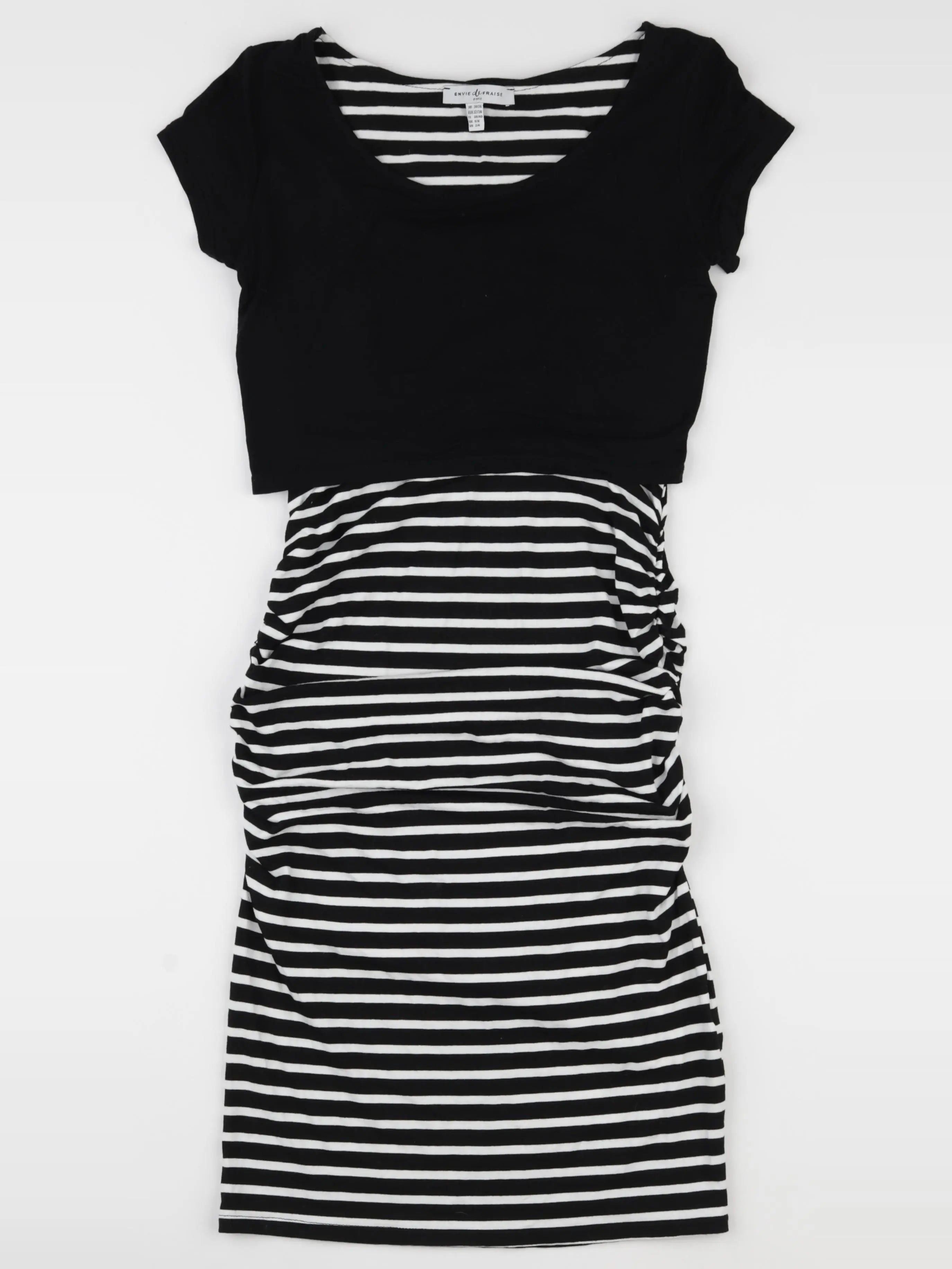 Envie de fraise - robe grossesse, allaitement noir, blanc - 34 à 36