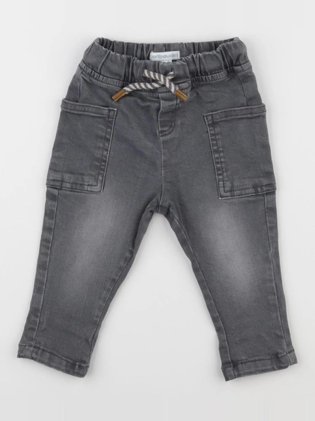 Vertbaudet - jegging gris - 9 mois