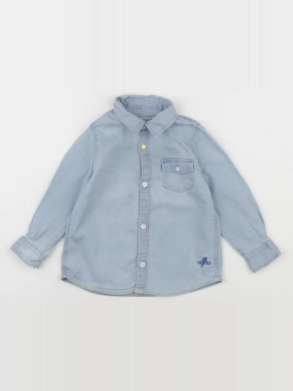 IKKS - chemise imprimé au dos bleu - 18 mois
