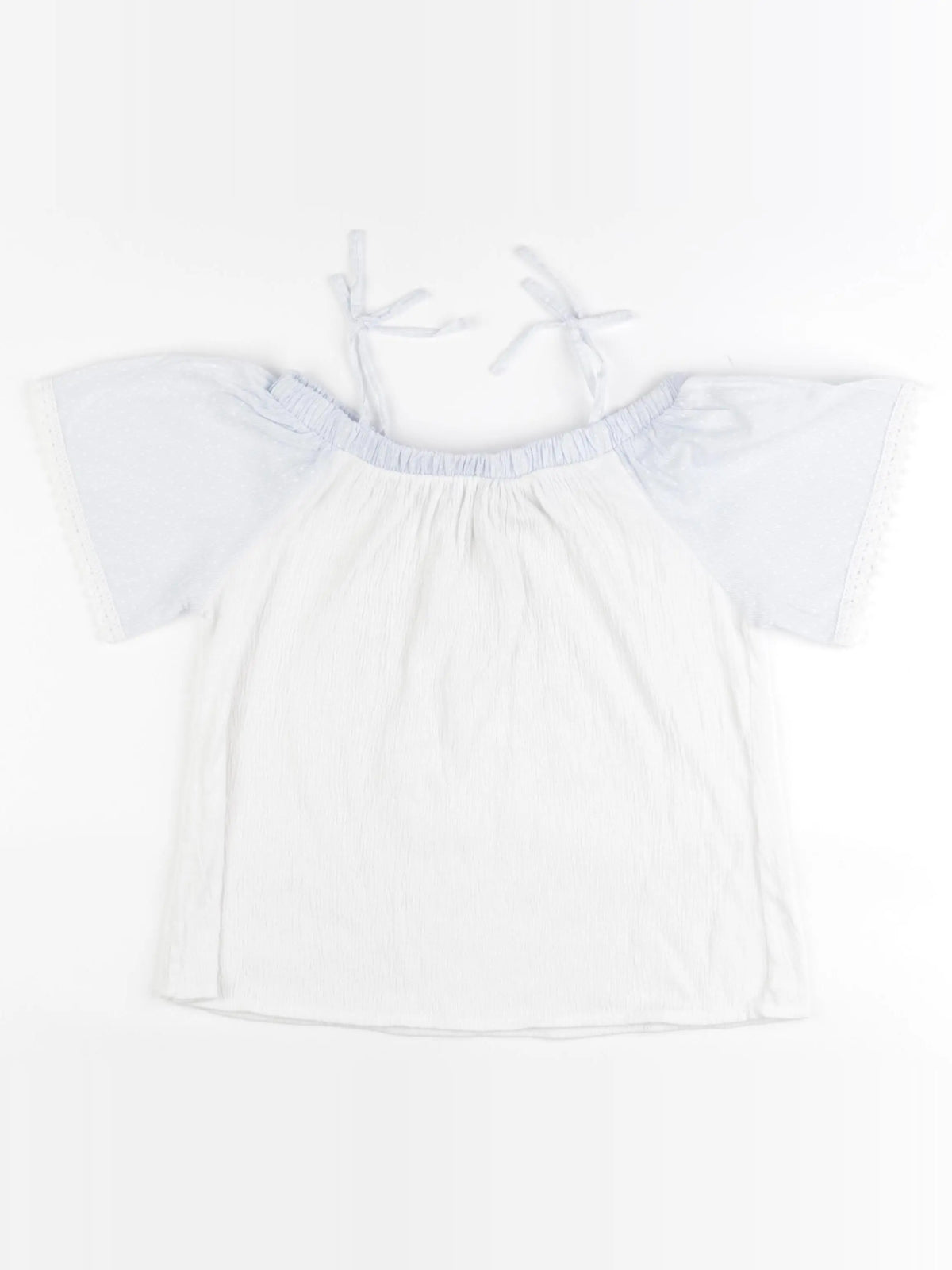 Zara - blouse blanc, bleu - 8 ans