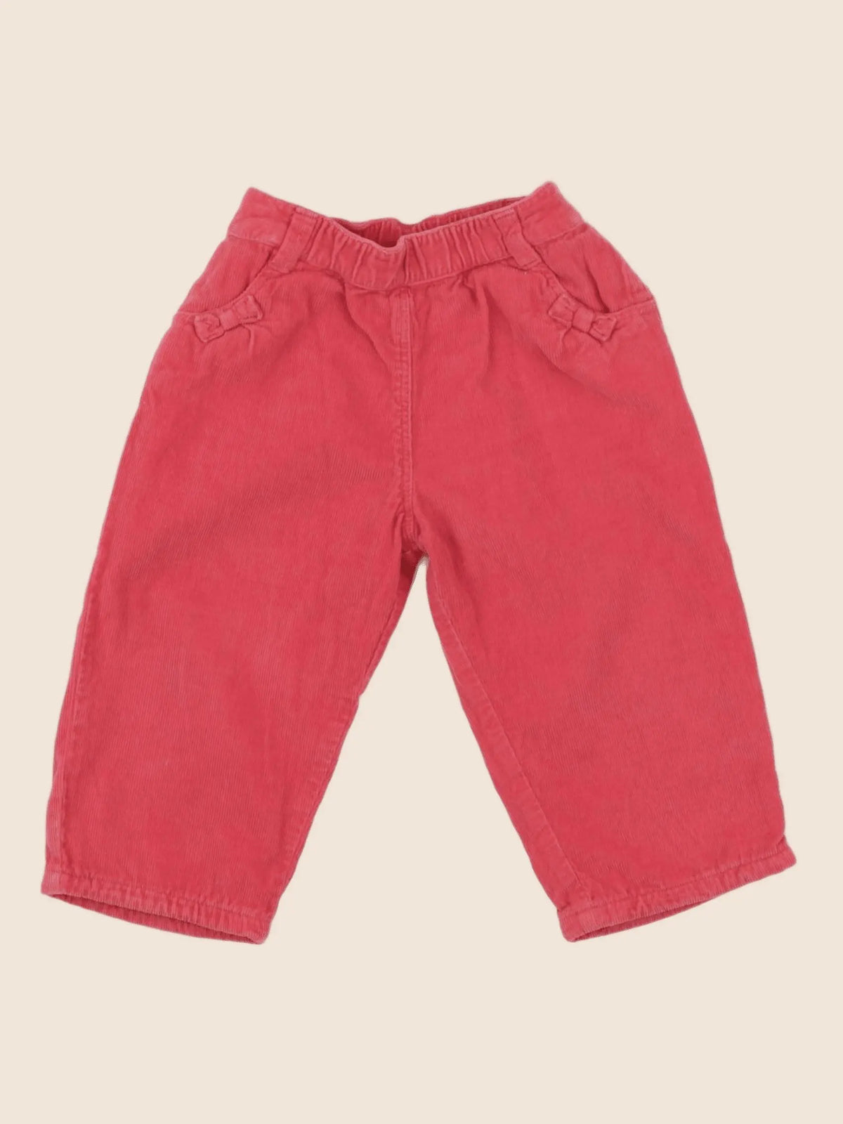 Petit Bateau - pantalon doublé rose - 12 mois