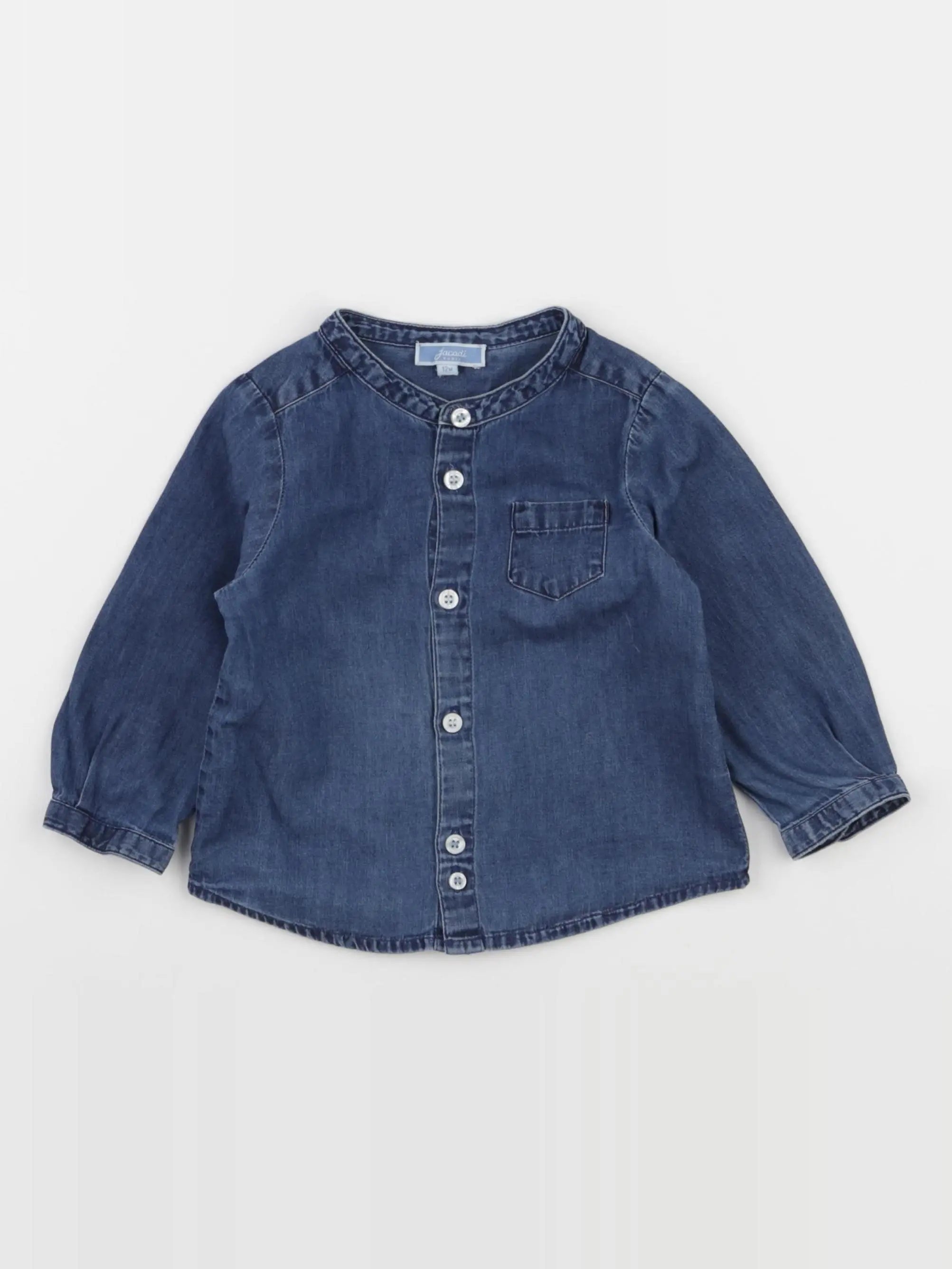 Jacadi - chemise bleu - 12 mois