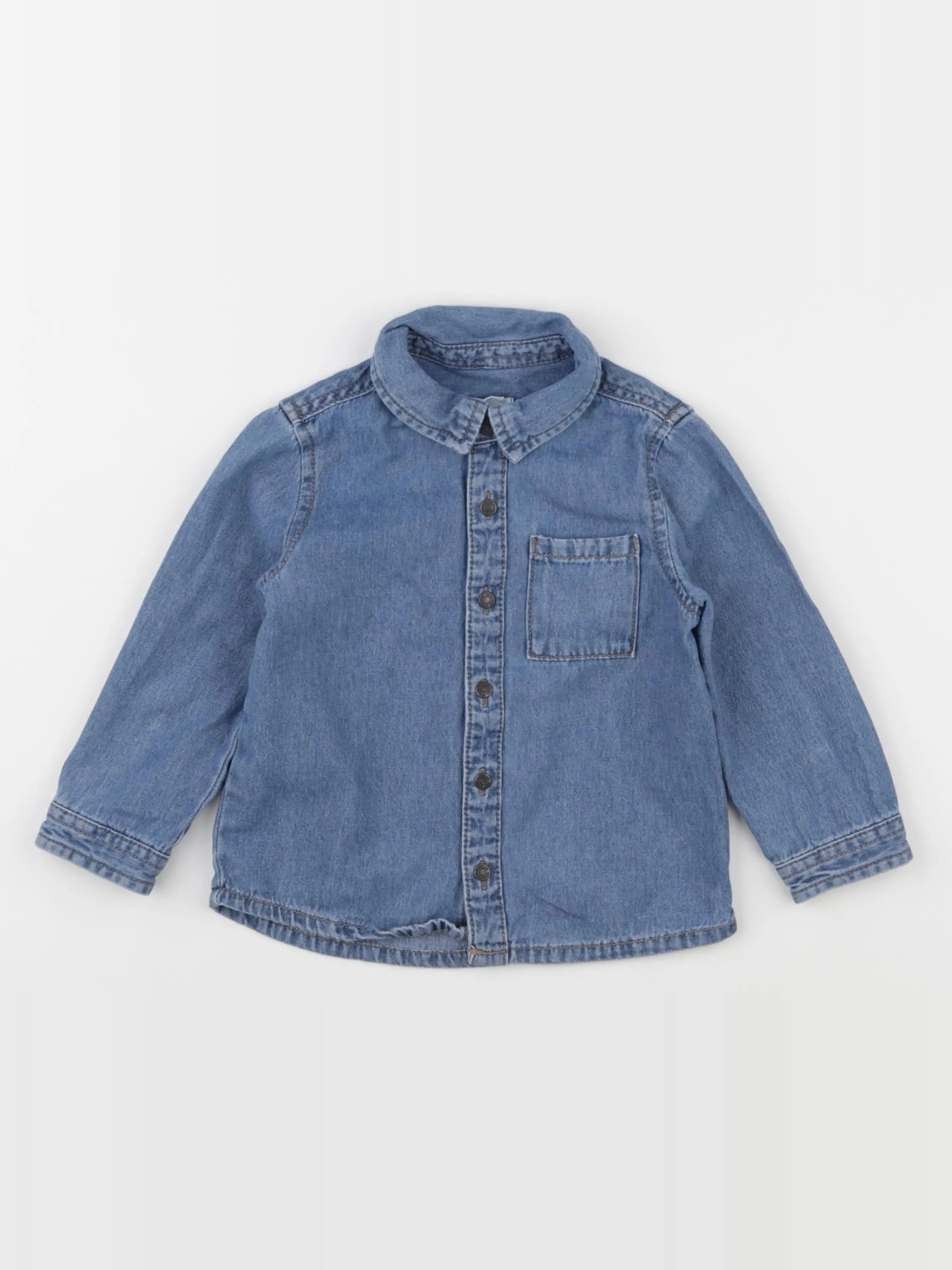 Vertbaudet - chemise bleu - 24 mois