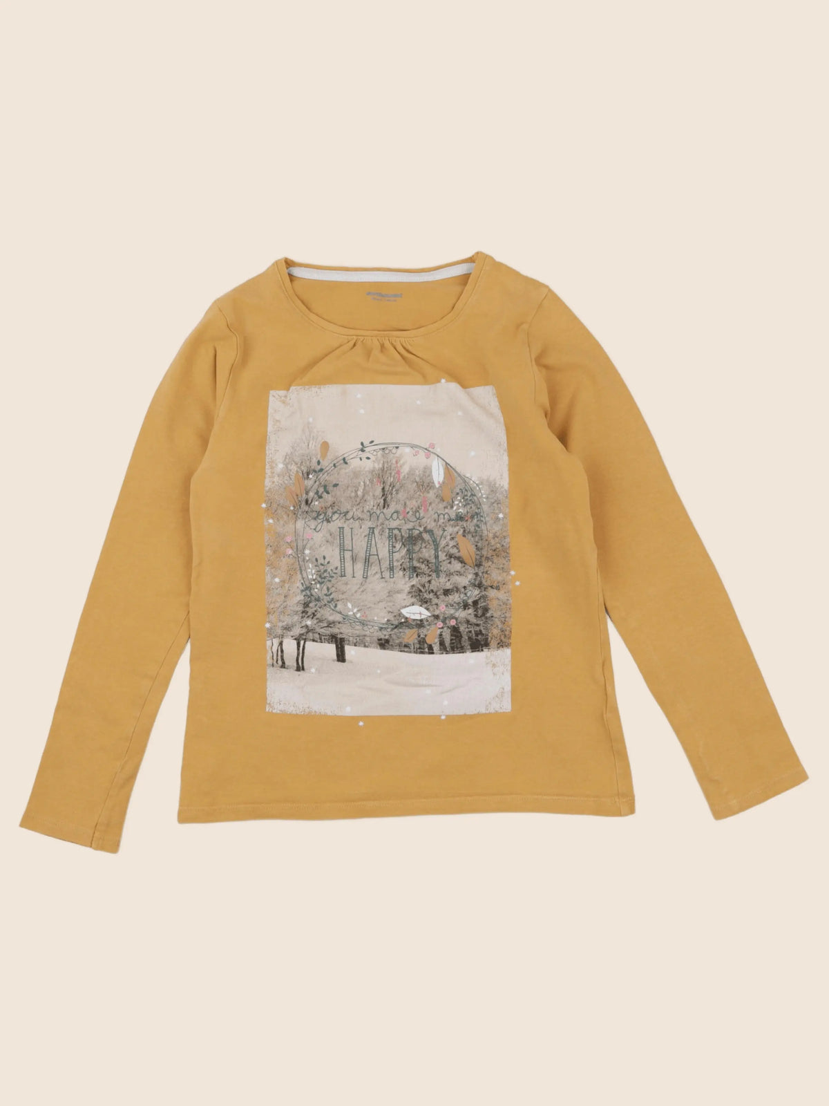 Vertbaudet - tee-shirt jaune - 10 ans