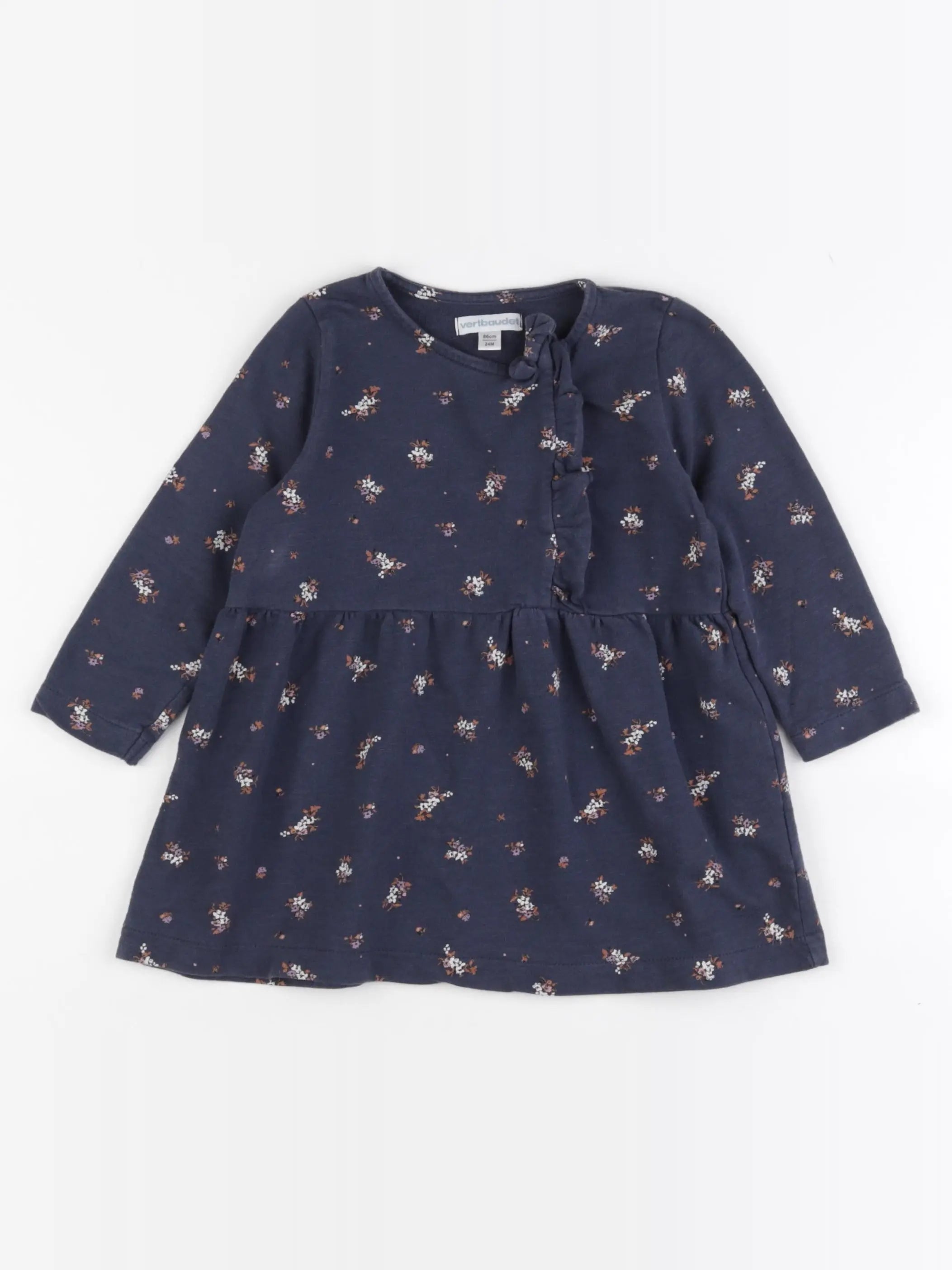Vertbaudet - robe bleu - 24 mois