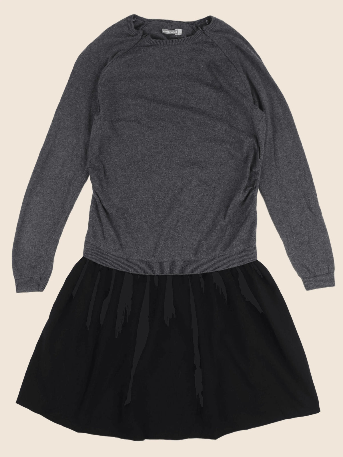 Vertbaudet - robe grossesse, allaitement gris, noir - 38 à 40