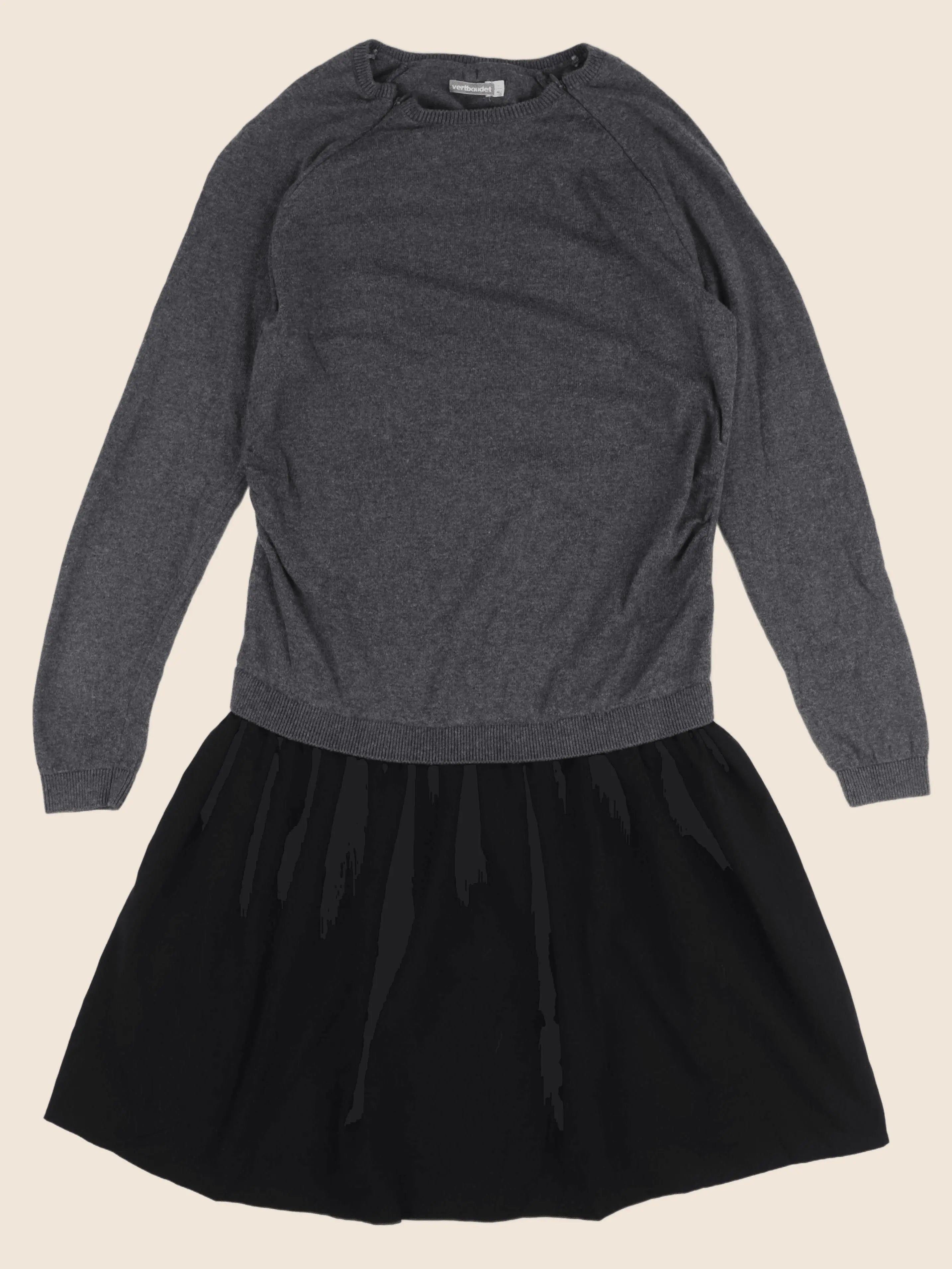 Vertbaudet - robe grossesse, allaitement gris, noir - 38 à 40