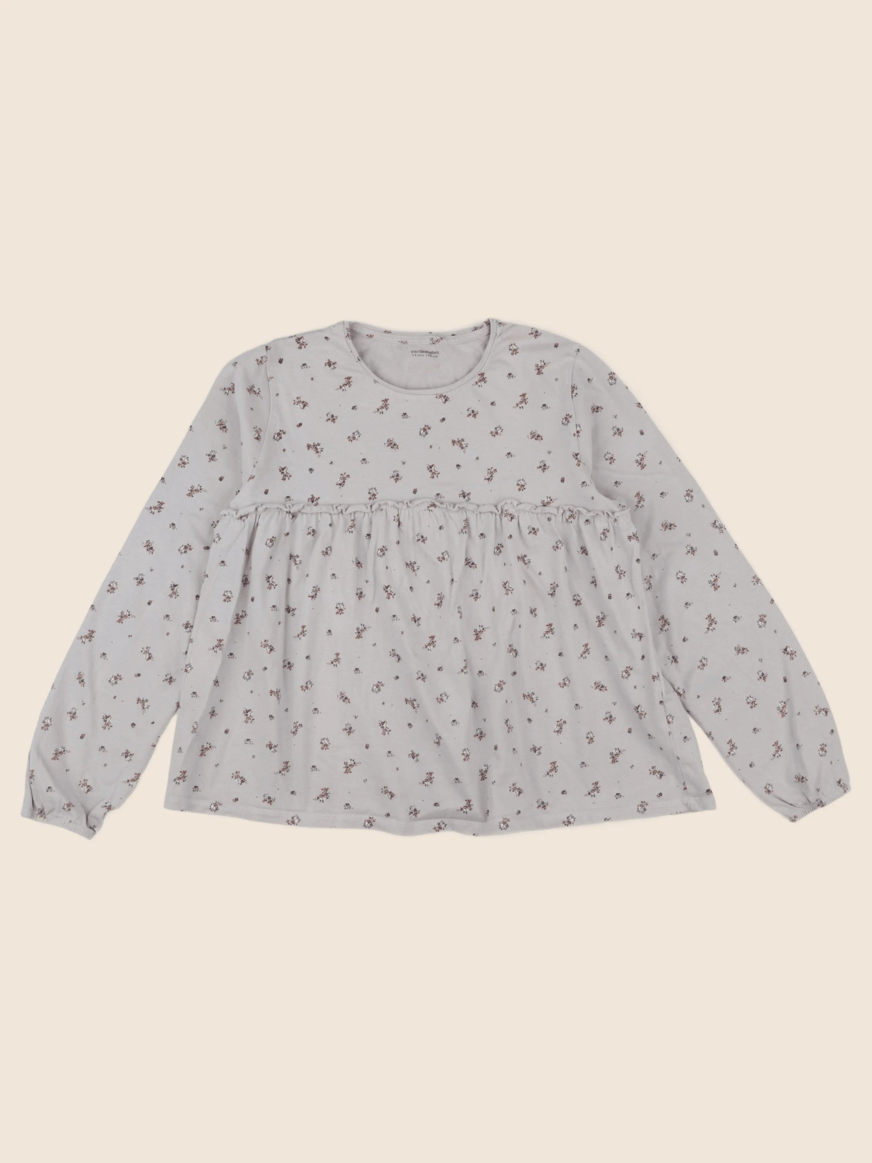 Vertbaudet - tee-shirt gris - 14 ans