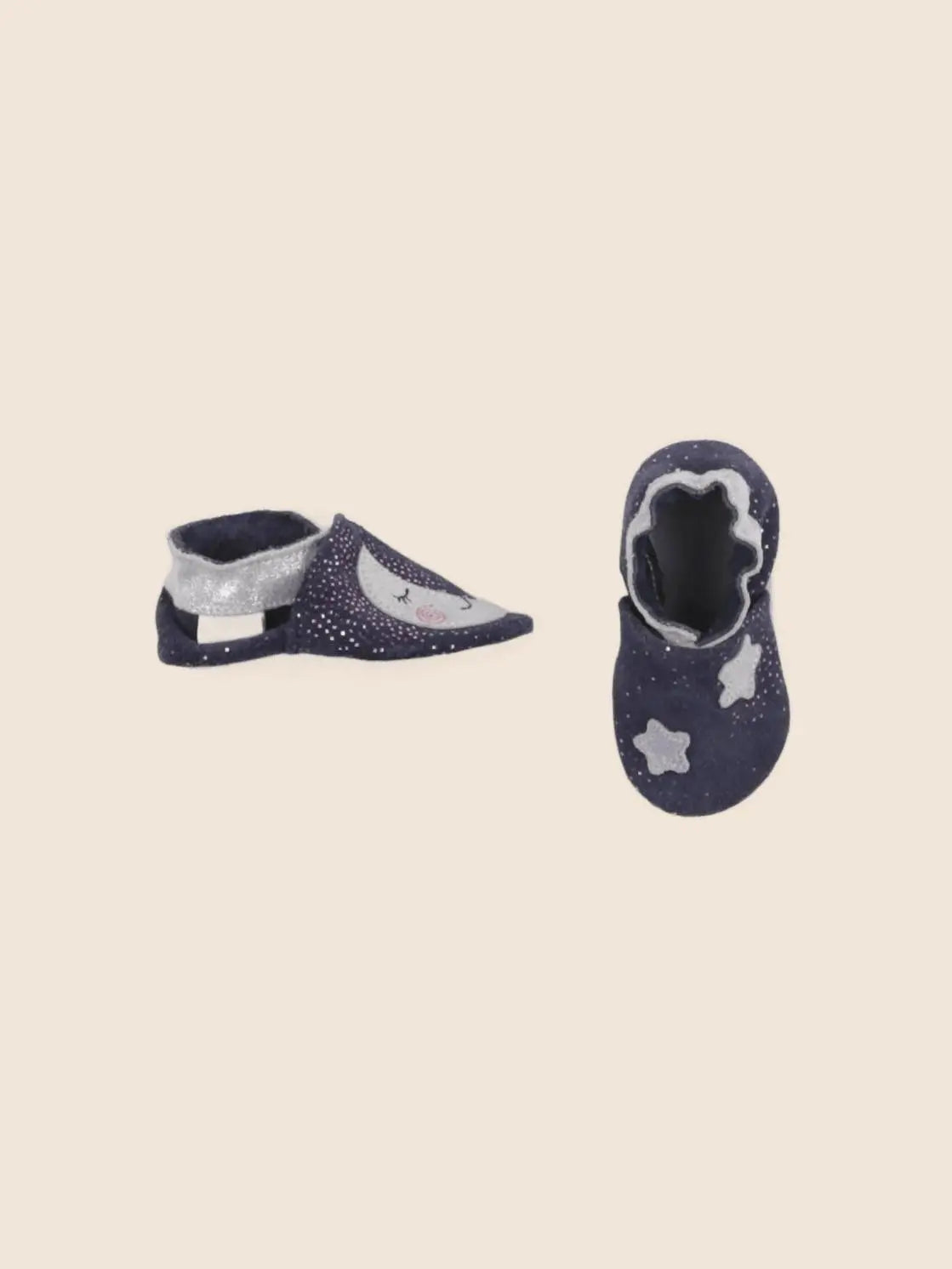 Robeez - chaussons bleu, rose, argent - pointure 16/17