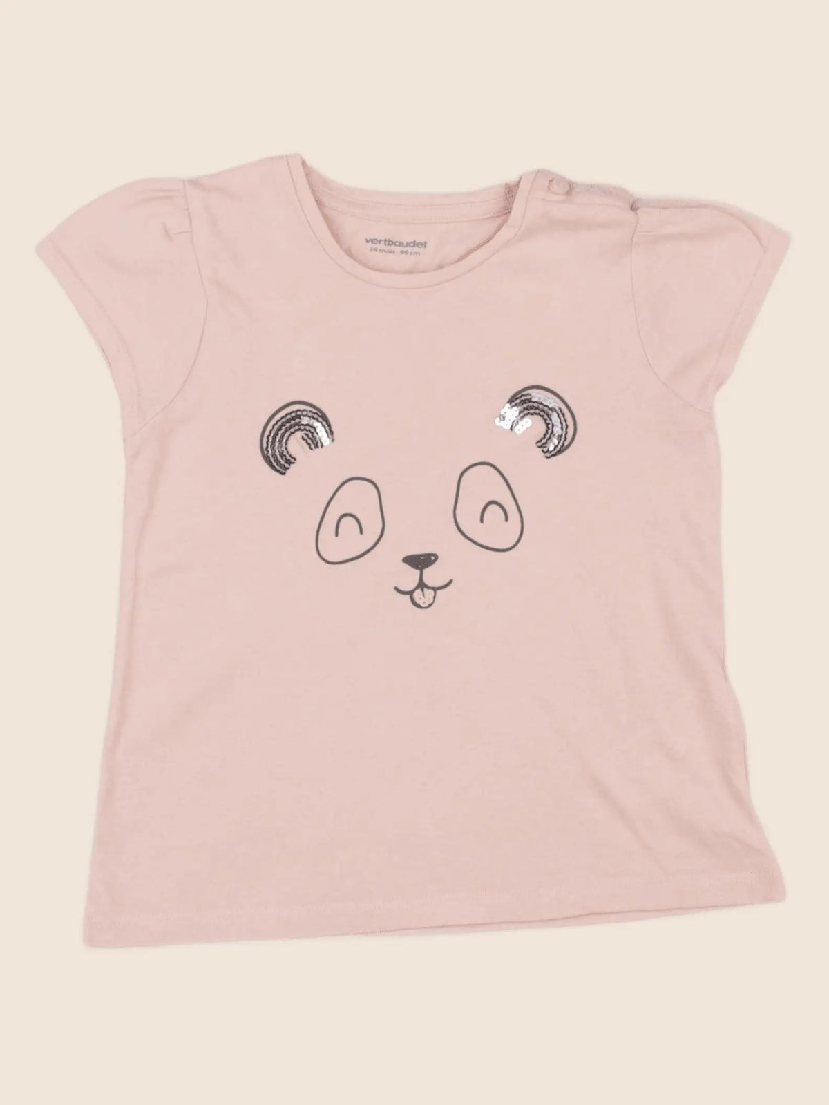 Vertbaudet - tee-shirt rose - 24 mois