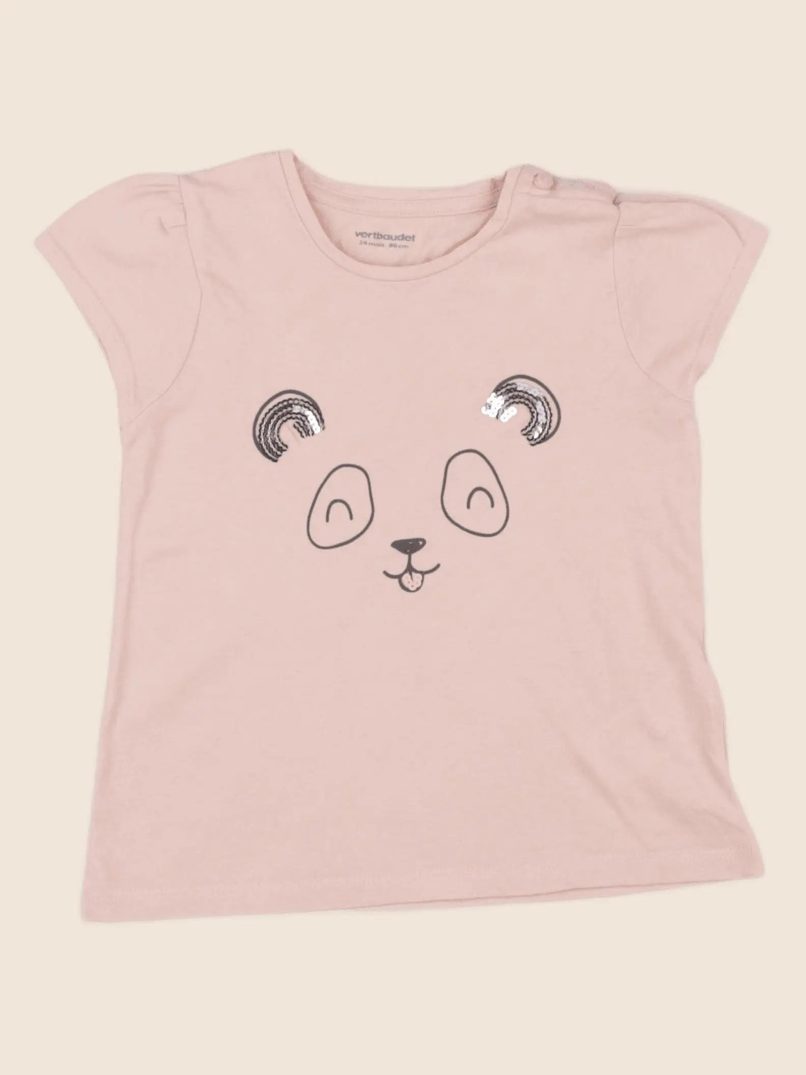 Vertbaudet - tee-shirt rose - 24 mois