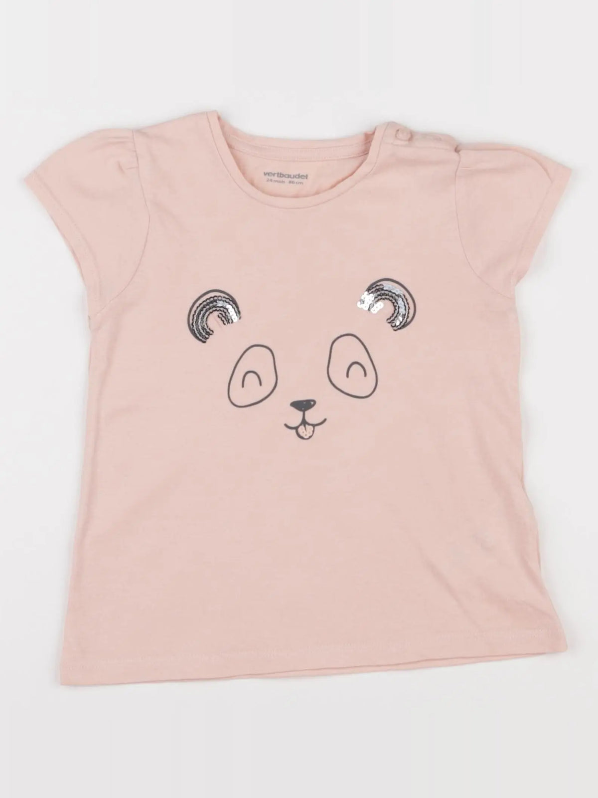 Vertbaudet - tee-shirt rose - 24 mois