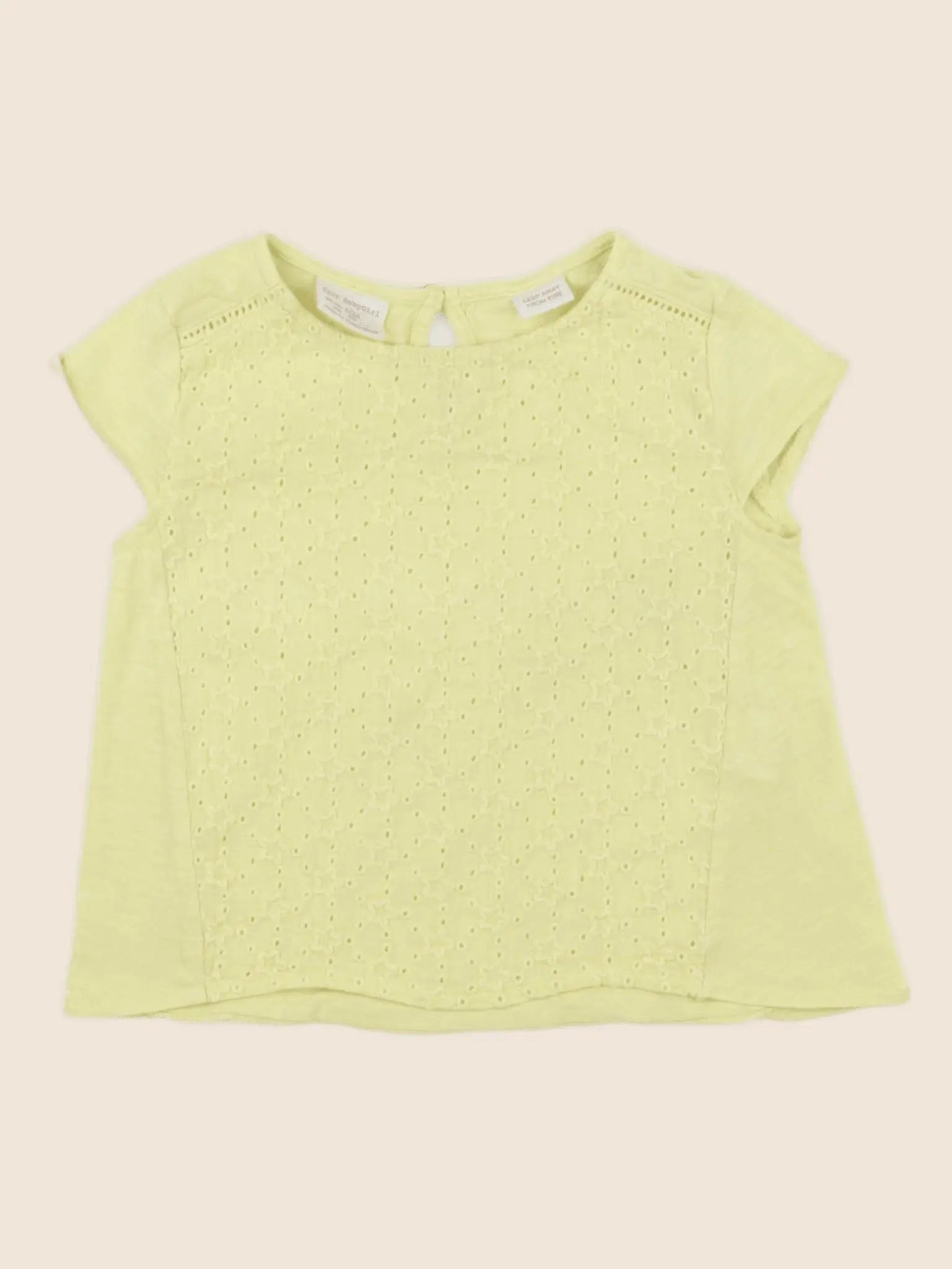 Zara - tee-shirt jaune - 9/12 mois