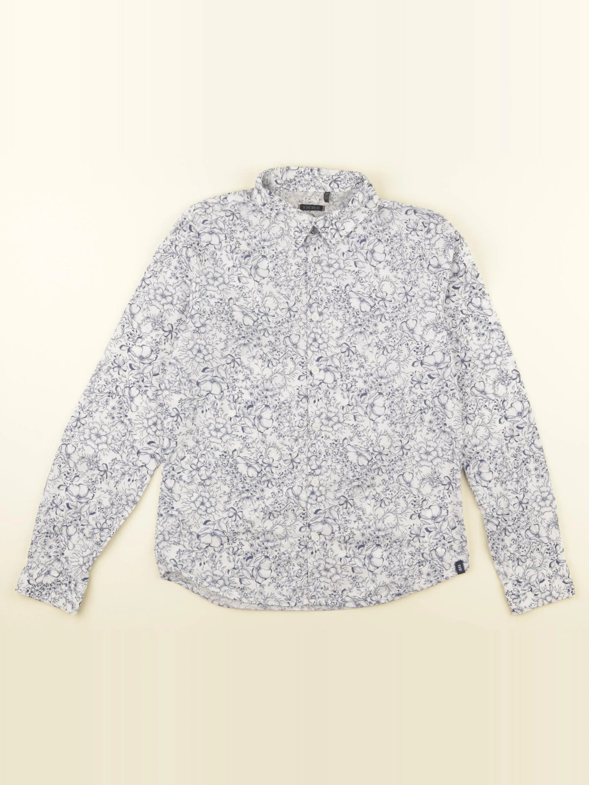 IKKS - chemise bleu, blanc - 12 ans